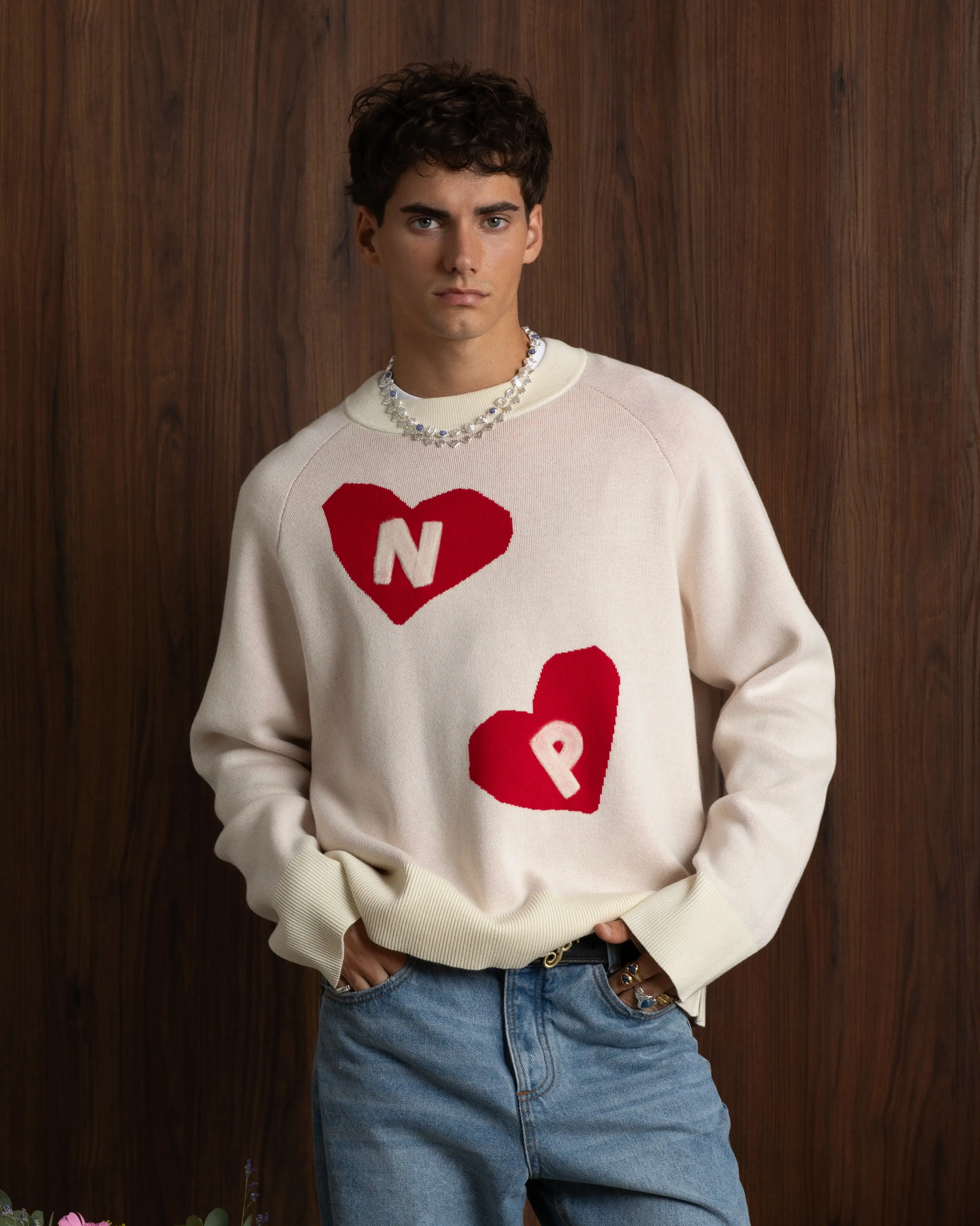 Cor Knit Sweater Off-White Laidback Mood KnitCuff Reinforcements