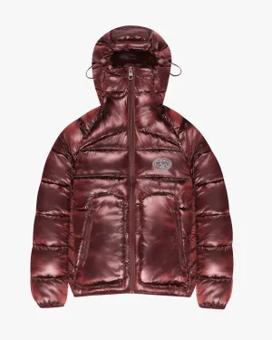 All Day Comfort Flexible Joint Articulation Iconic Puffer Jacket Burgundy