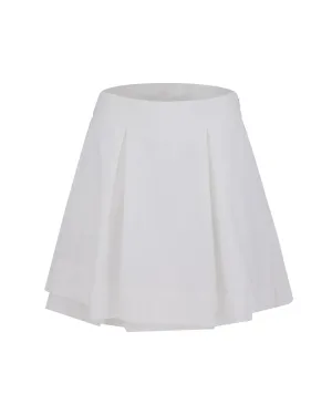Everyday Vibe double layer flared skirt - White