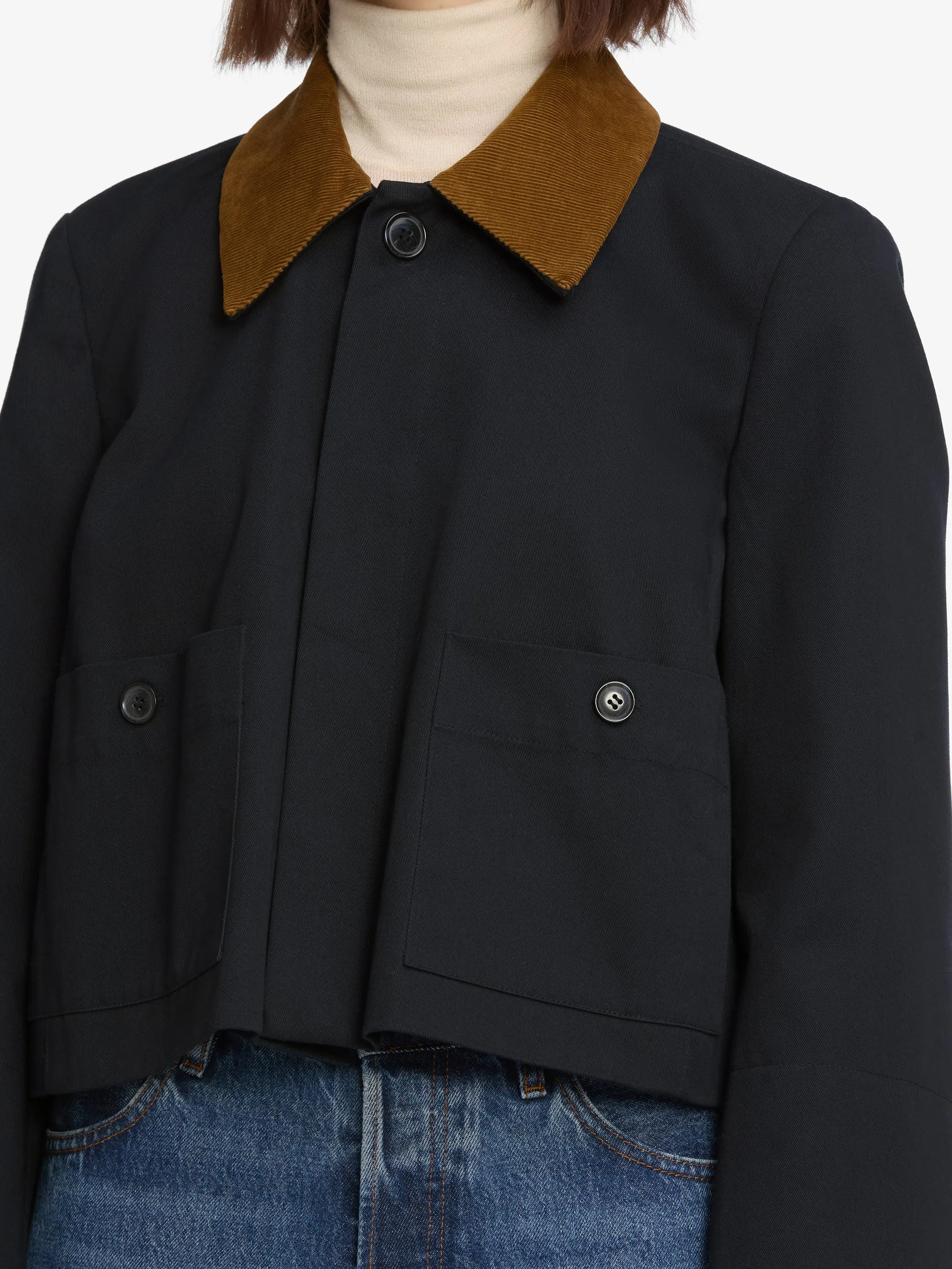 The Mini Swing Jacket -- Navy Quick Release Buckle AdjustableCuffs