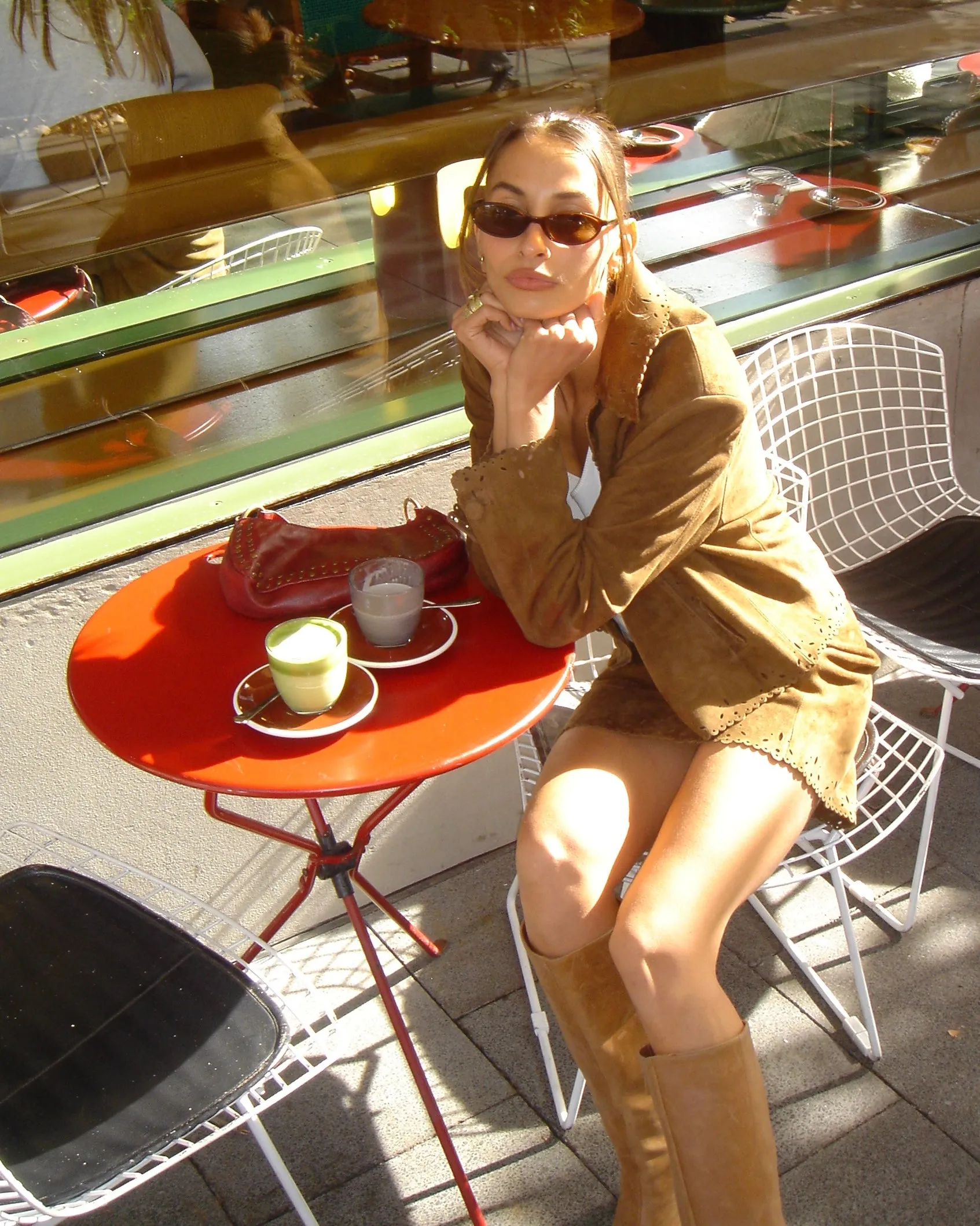 Thermal Lining Tech ReversibleStyle Poppy Eyelet Suede Blazer