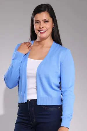 Clear Tone Cardigan - Knitwear | CORNFLOWER | 0012C1