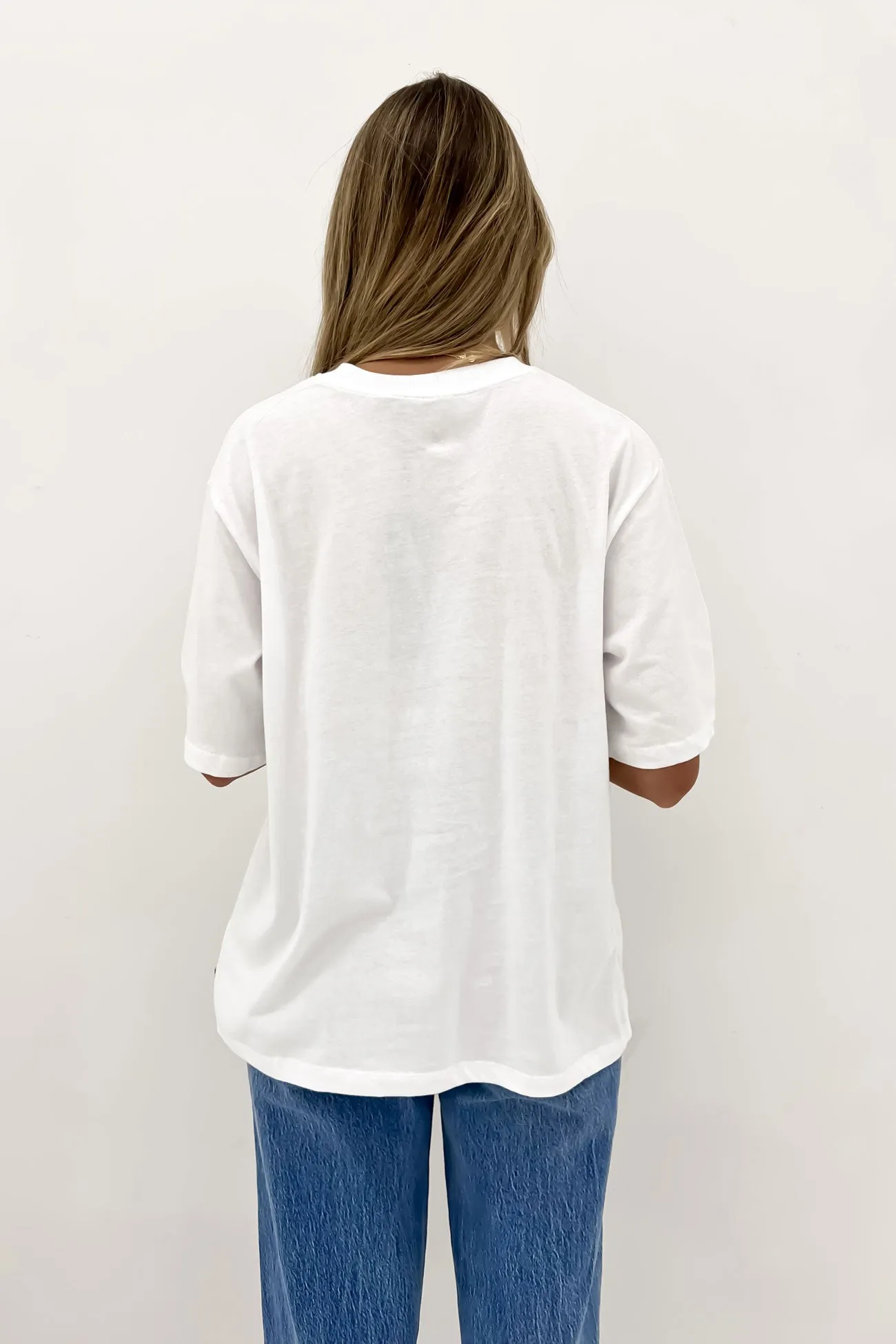 Basic Oversized Tee White NonIrritatingTags SoftenedNeckline