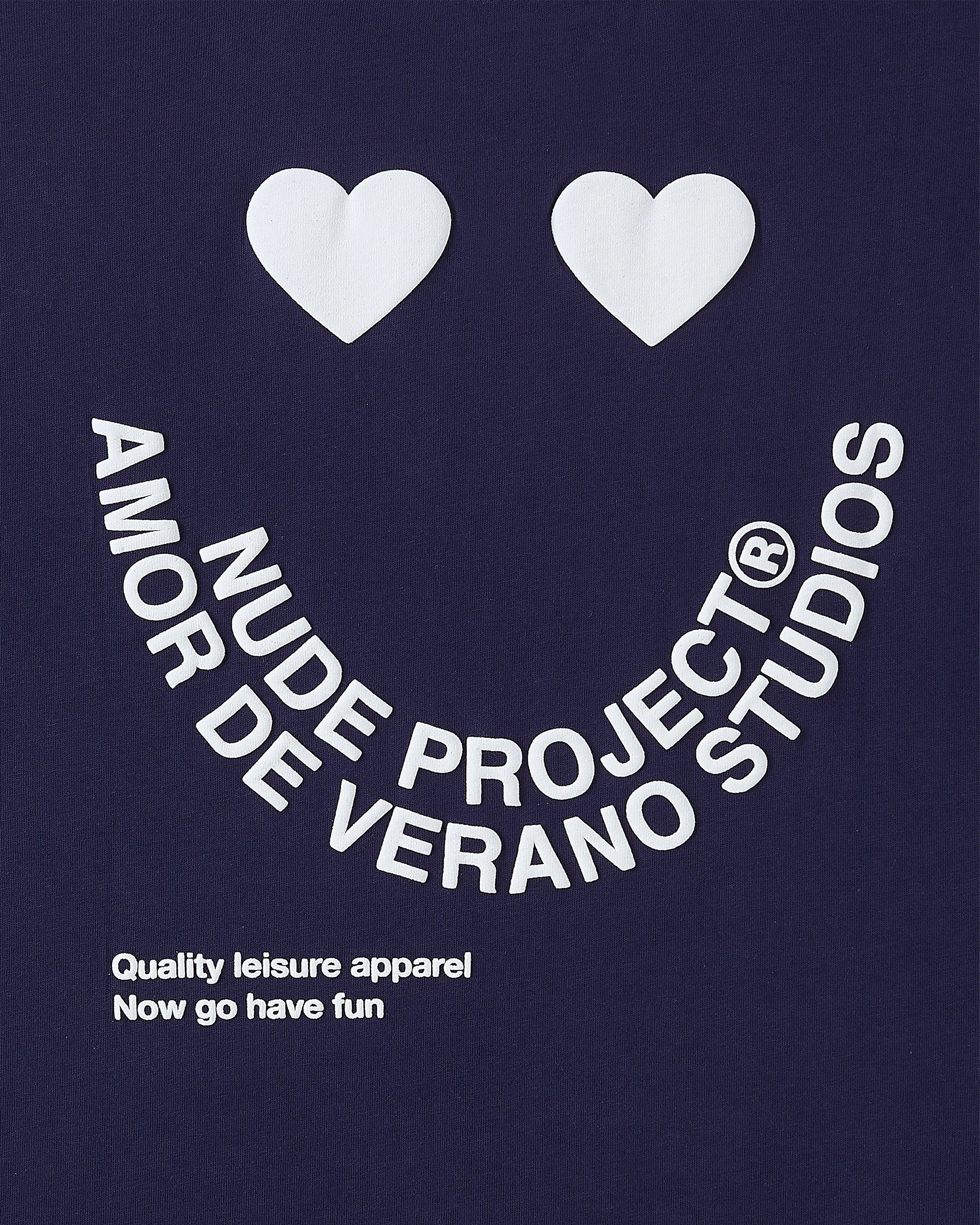 Morning Ease Soft Touch Happy Tee Navy