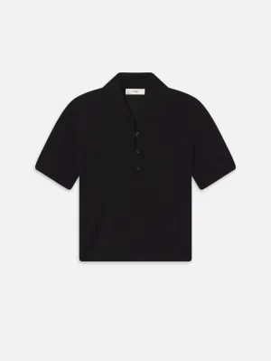 The Smart Polo -- Black NonRestrictive Cuff Design Cozy Classic