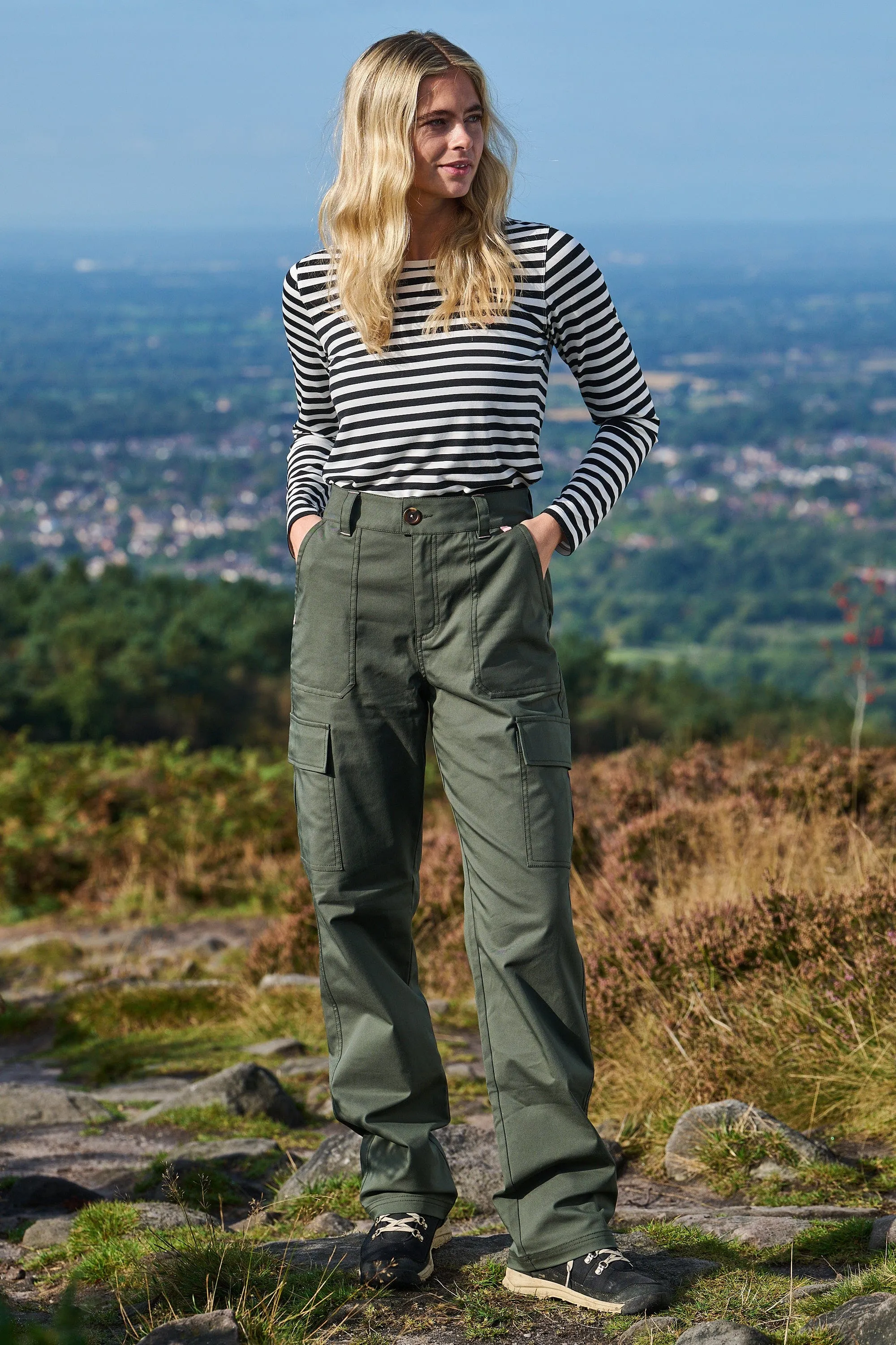 Straight Leg Cargos - Deep Khaki Light Waist