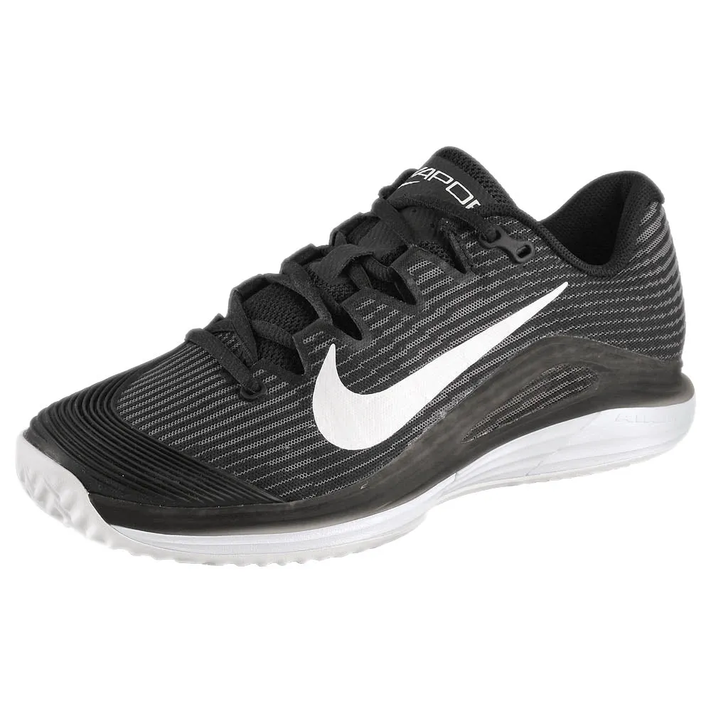 Nike Women's Air Zoom Vapor 12 - Clay - Black/White Flexible Arch Support Lightweight Support