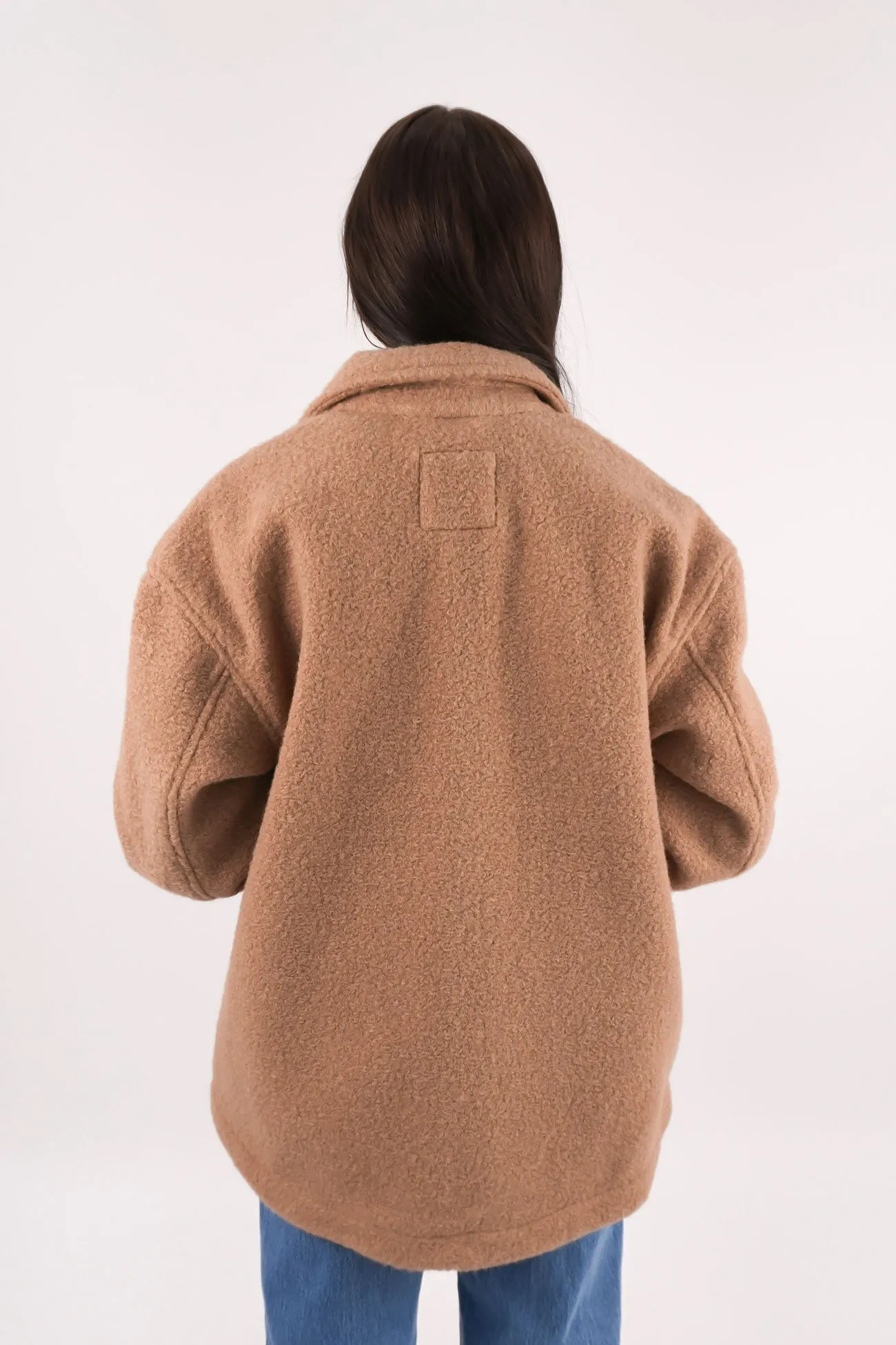 Commuter Friendly Look Flexible Comfort Aria Shacket Tan