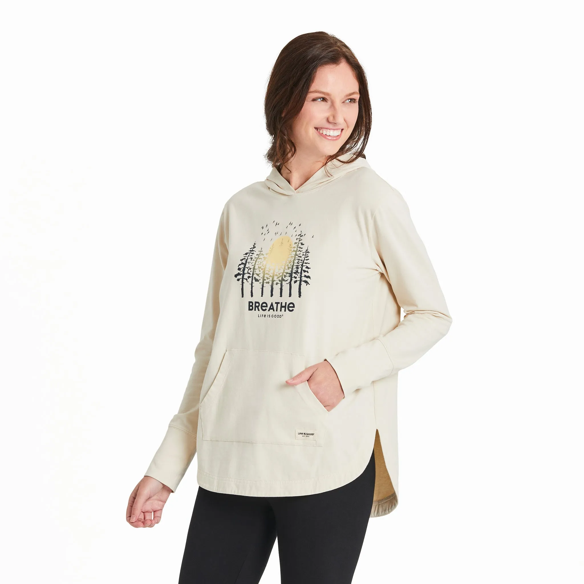 Women's Breathe Forest Crusher-FLEX Hoodie Tunic Retro Print
