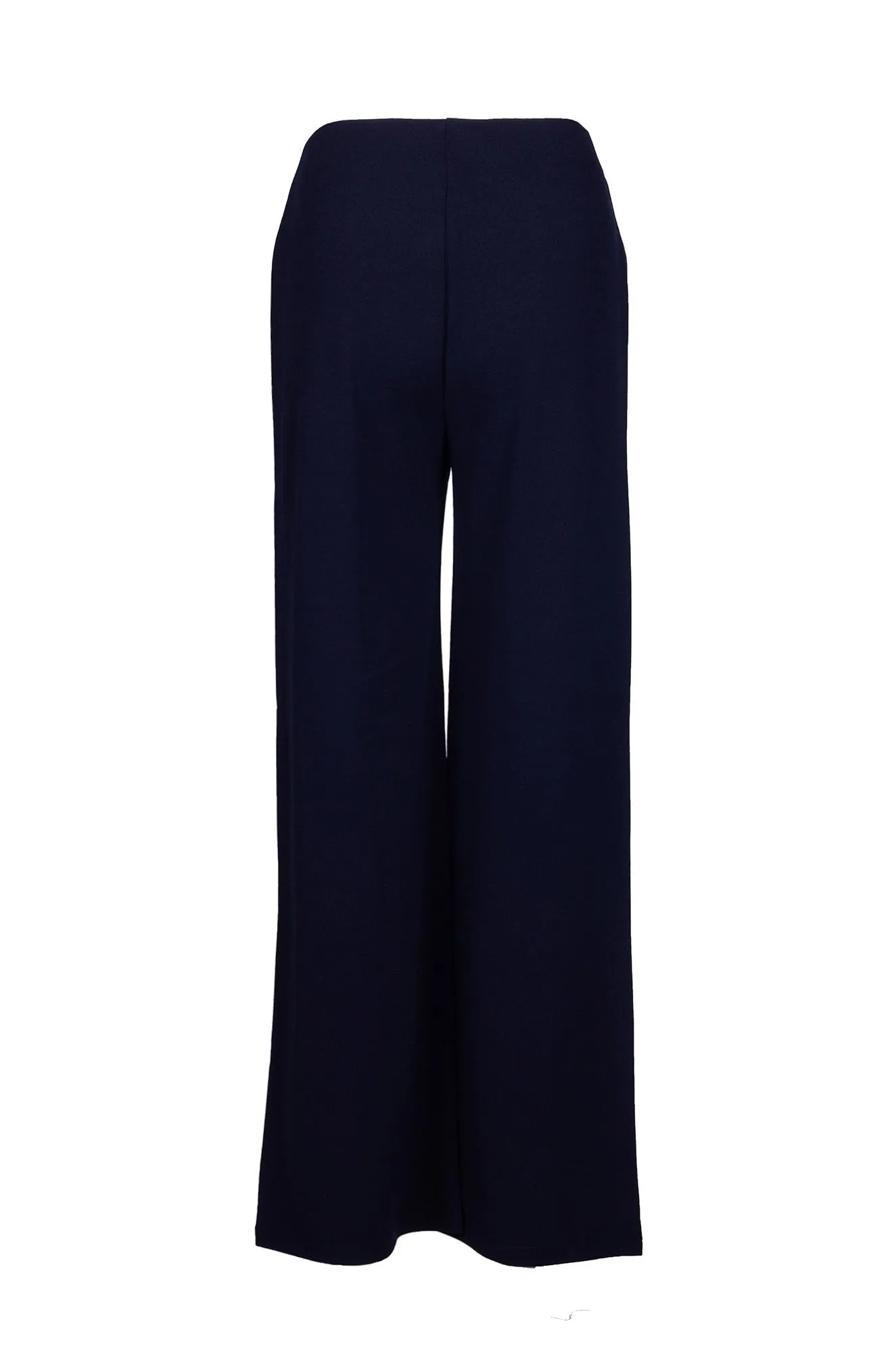 Laser cut Short Stretch Crepe Pants | NAVY | 8225B1