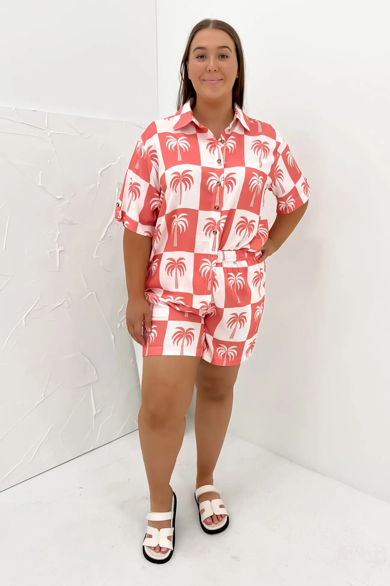 Easton Shirt Melon Palm Quick Release Hem Active Trend