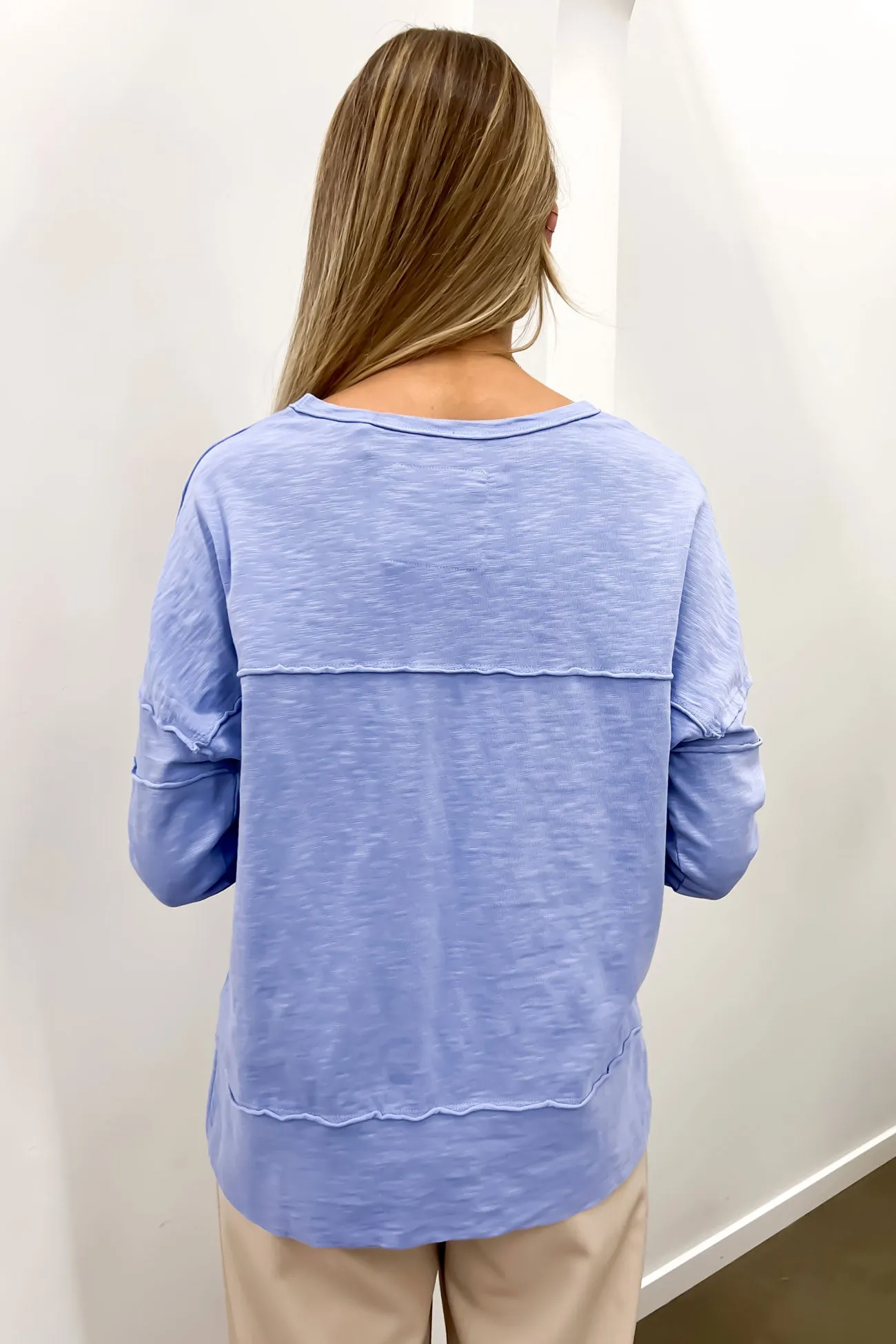 Jayne Throw On Top Light Blue QuickDrying