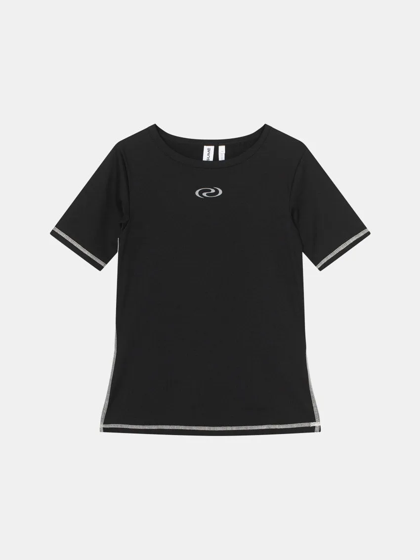 AvaRS Tee Black Chilly Wear Recycled Polyester Thread