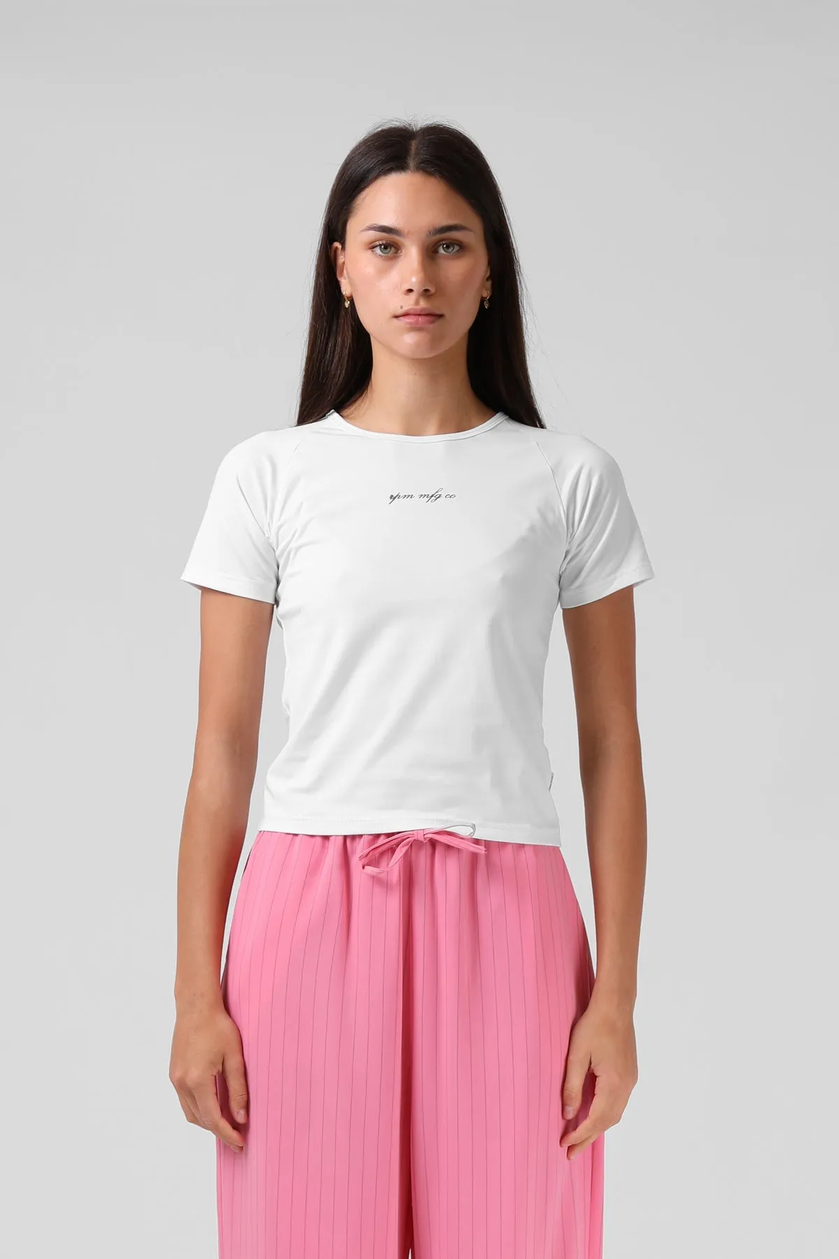 RPM Raglan Baby Tee White Beach relaxation Trendy All-Day