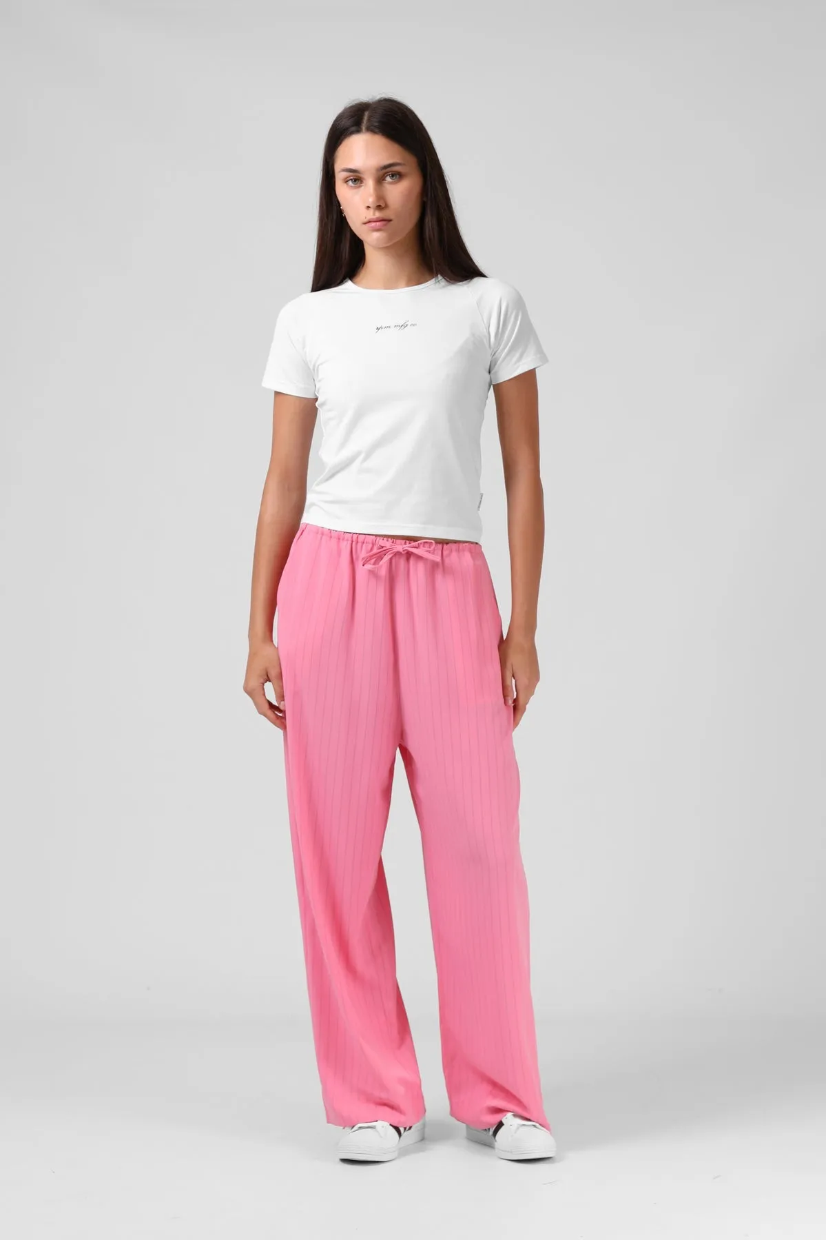 RPM Raglan Baby Tee White Ethically Sourced Cotton Classic Style Trend