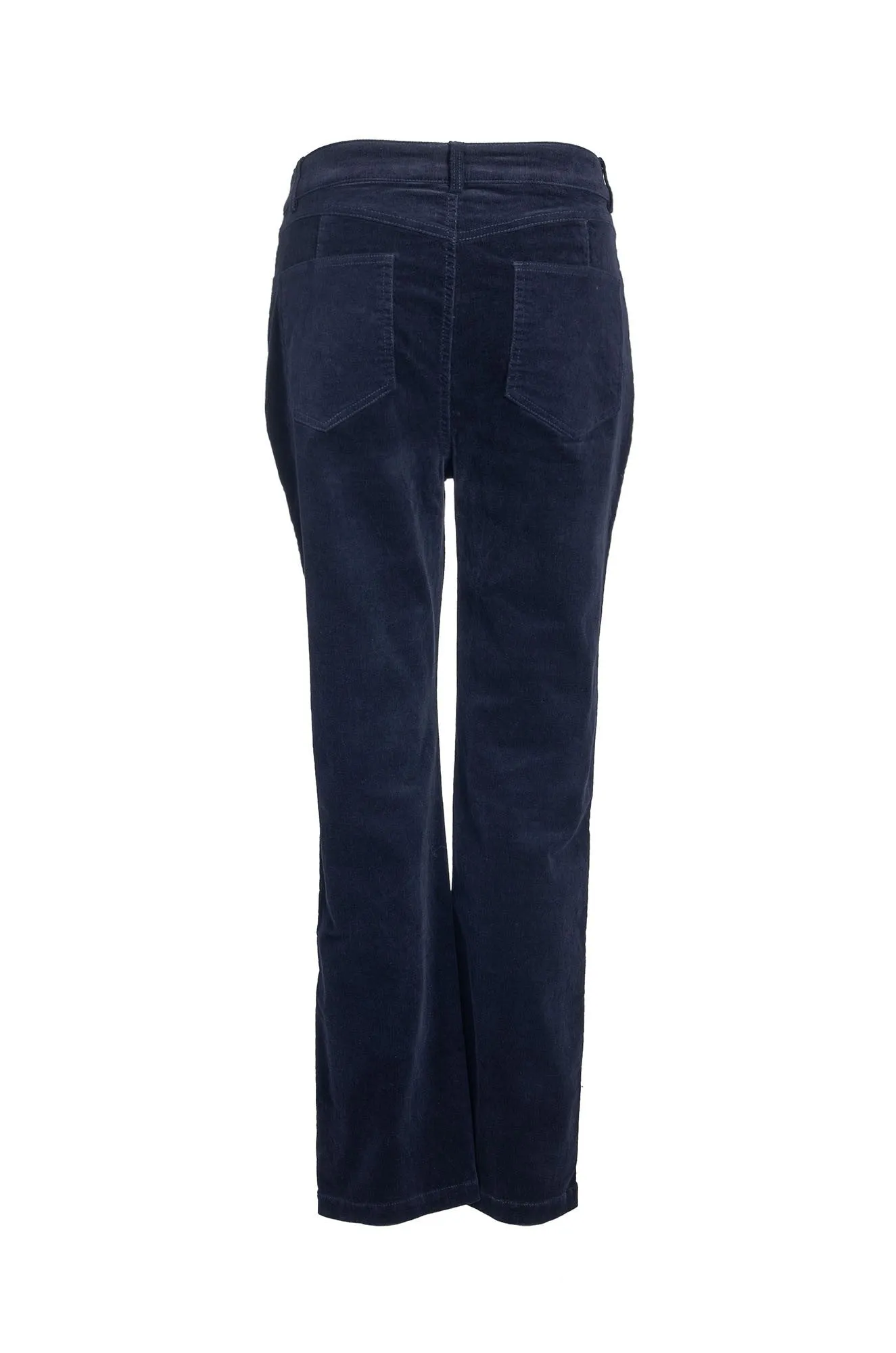 Short length Corduroy Jeans | NAVY | 6197B1 Packable Fit Elastic waist