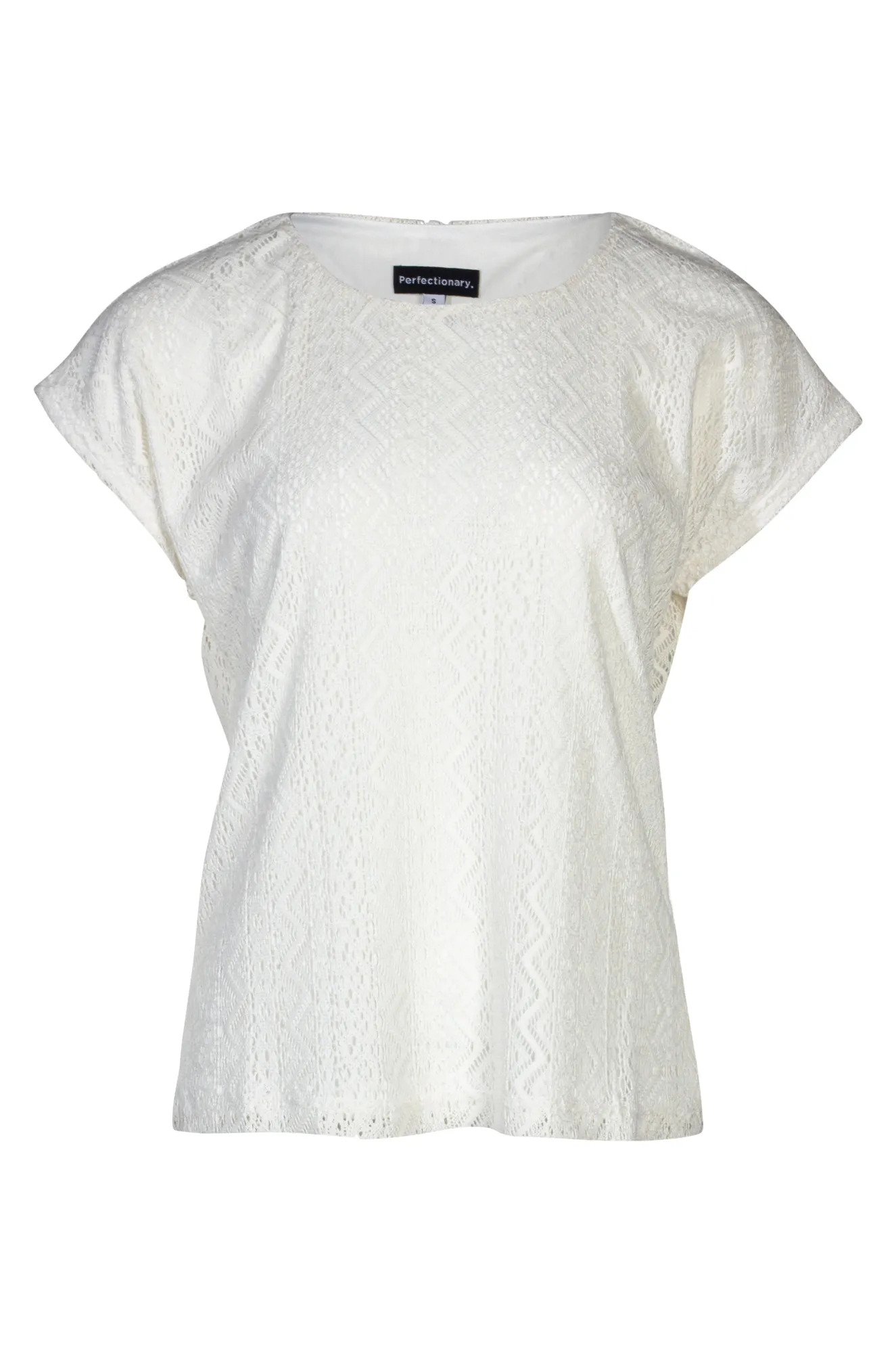 Warm Fit Holiday Ease Lined Crochet Look Top | WHITE | 4651A1