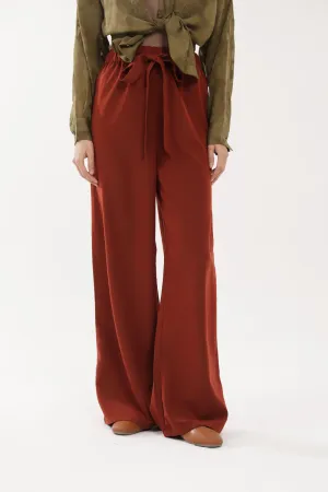 Yoga Ready Tough Wear WIDE LEG TROUSERS WITH TIE DETAIL