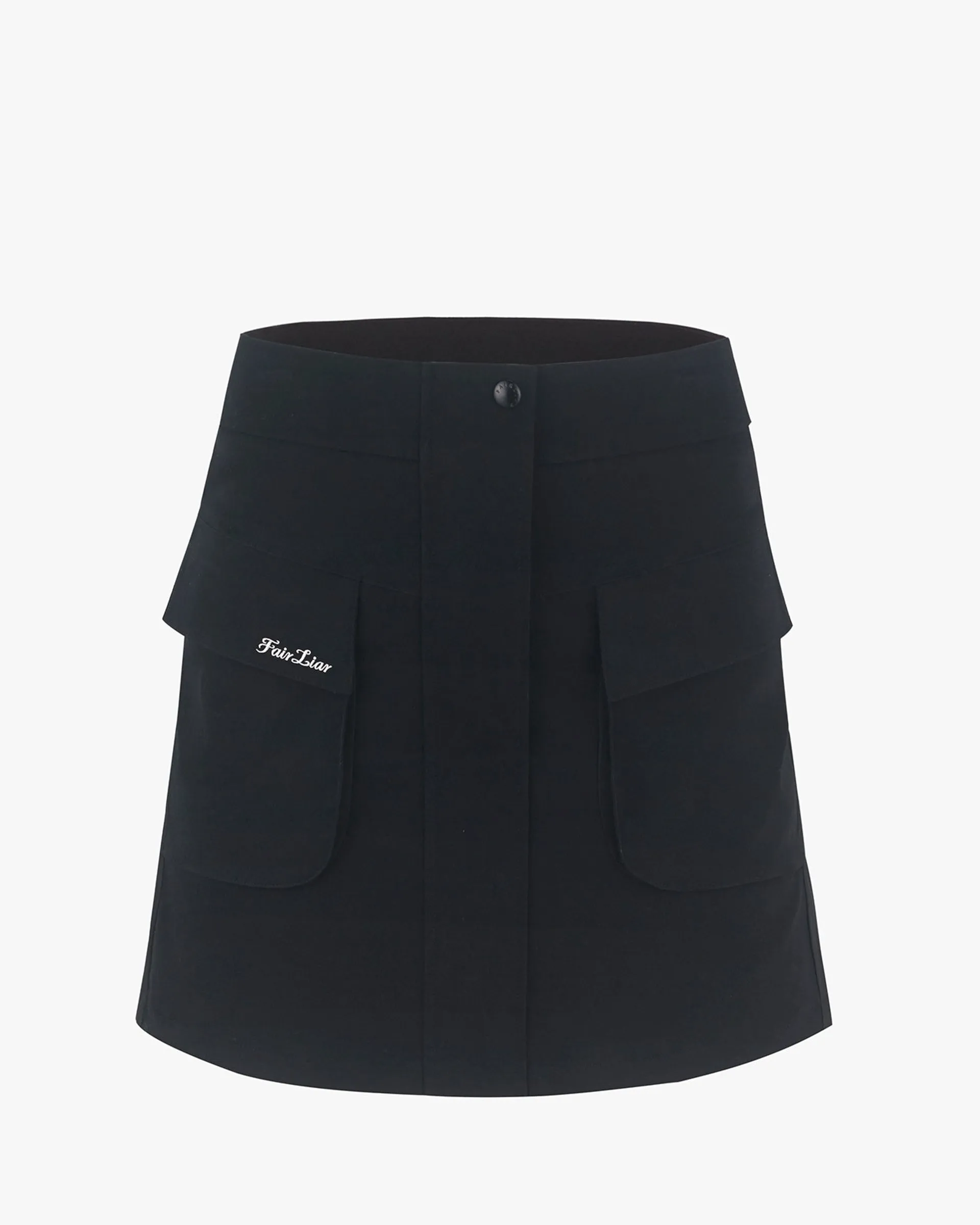 Cargo Flared High Waist Skirt Neutral palette