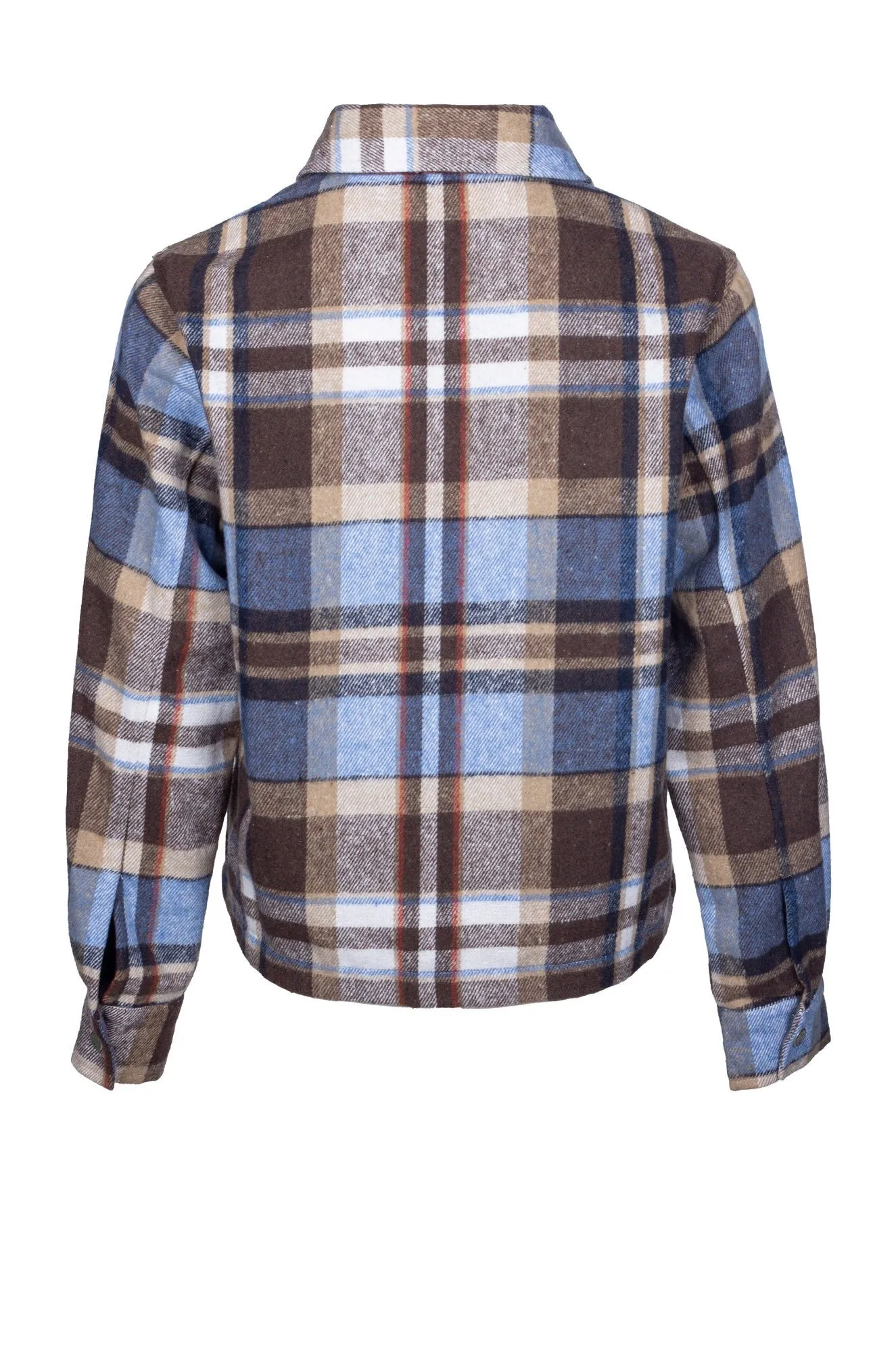 Brushed Checks Jacket | Sky Mocha Check | 6031B1 Reinforced Elbow Patches Noise Reduction Design