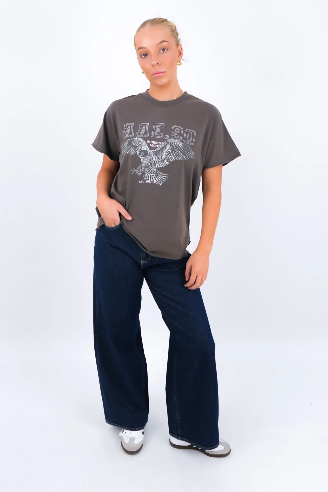 Eclipse Relaxed Tee Charcoal Soft Stretch Fit