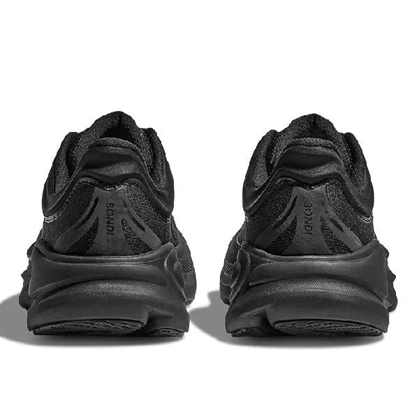 Womens Hoka Bondi 9 in Black/Black ergonomic shoes Sporty