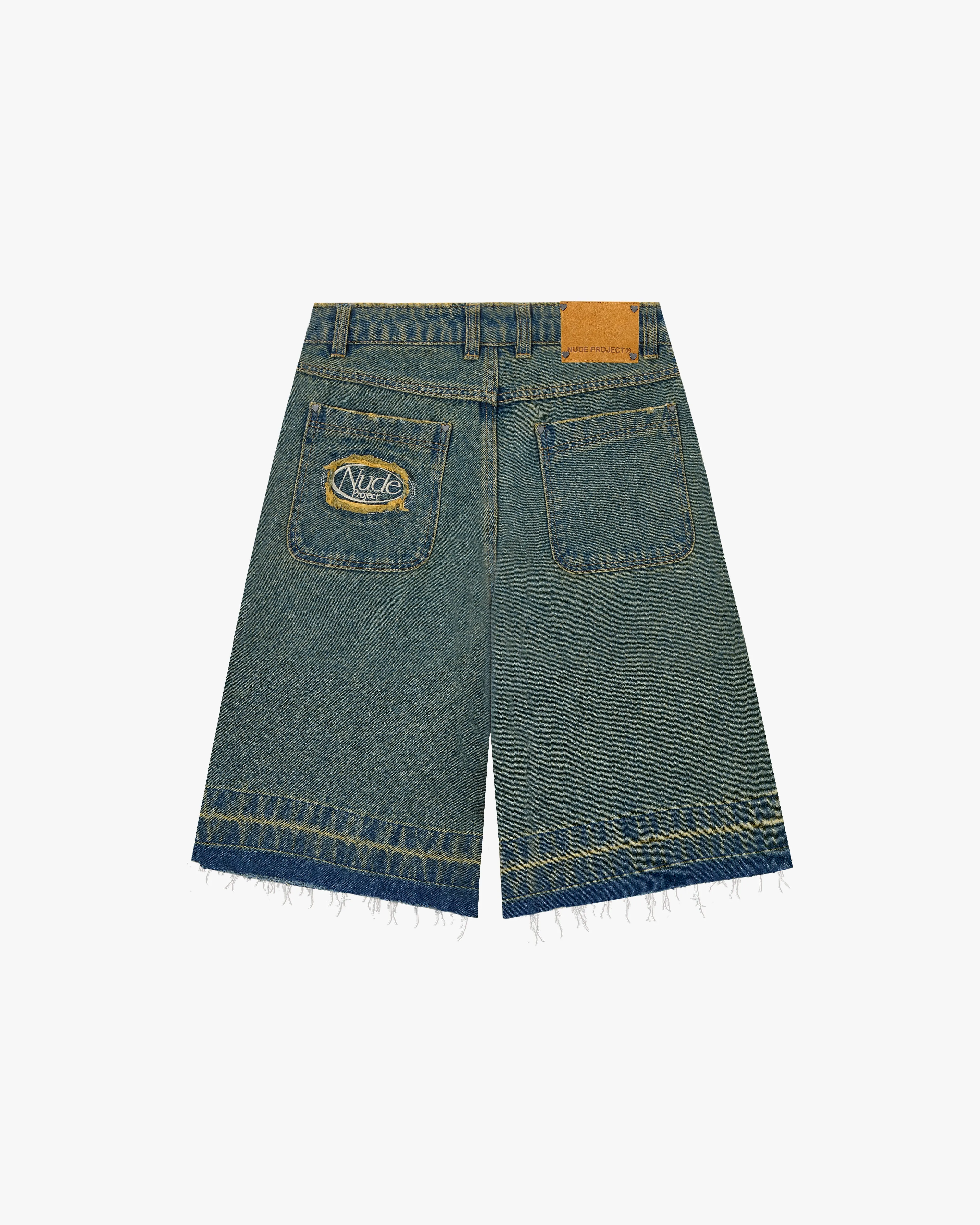 Ultimate Ventilation Channels cheering section Old Baggy Denim Shorts Indigo