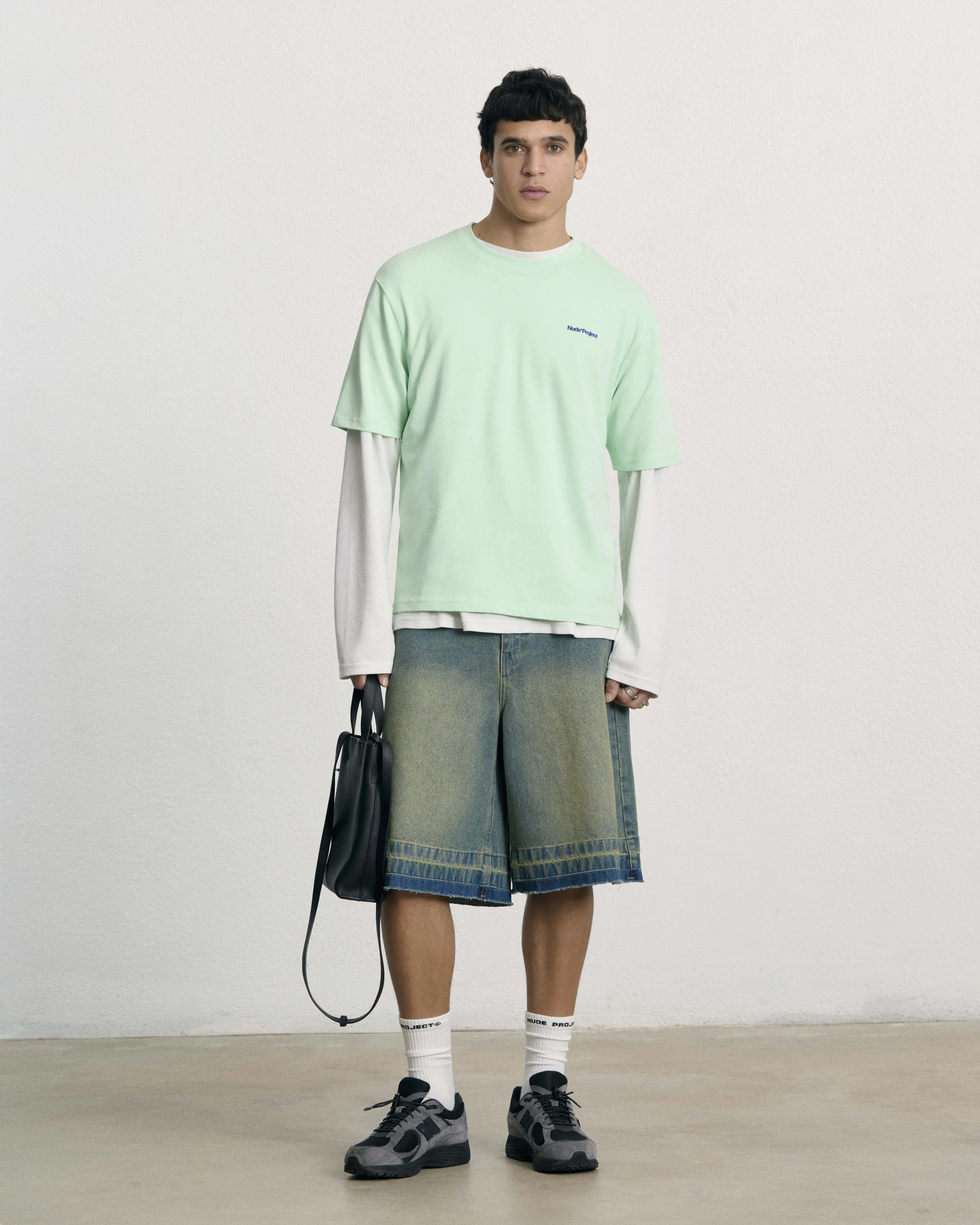 animal print shorts Old Baggy Denim Shorts Indigo