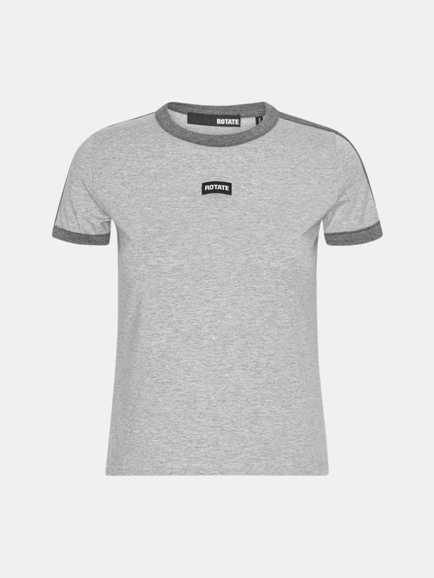 Stretchy Fitted Tee Light Grey Melange Easy Comfort