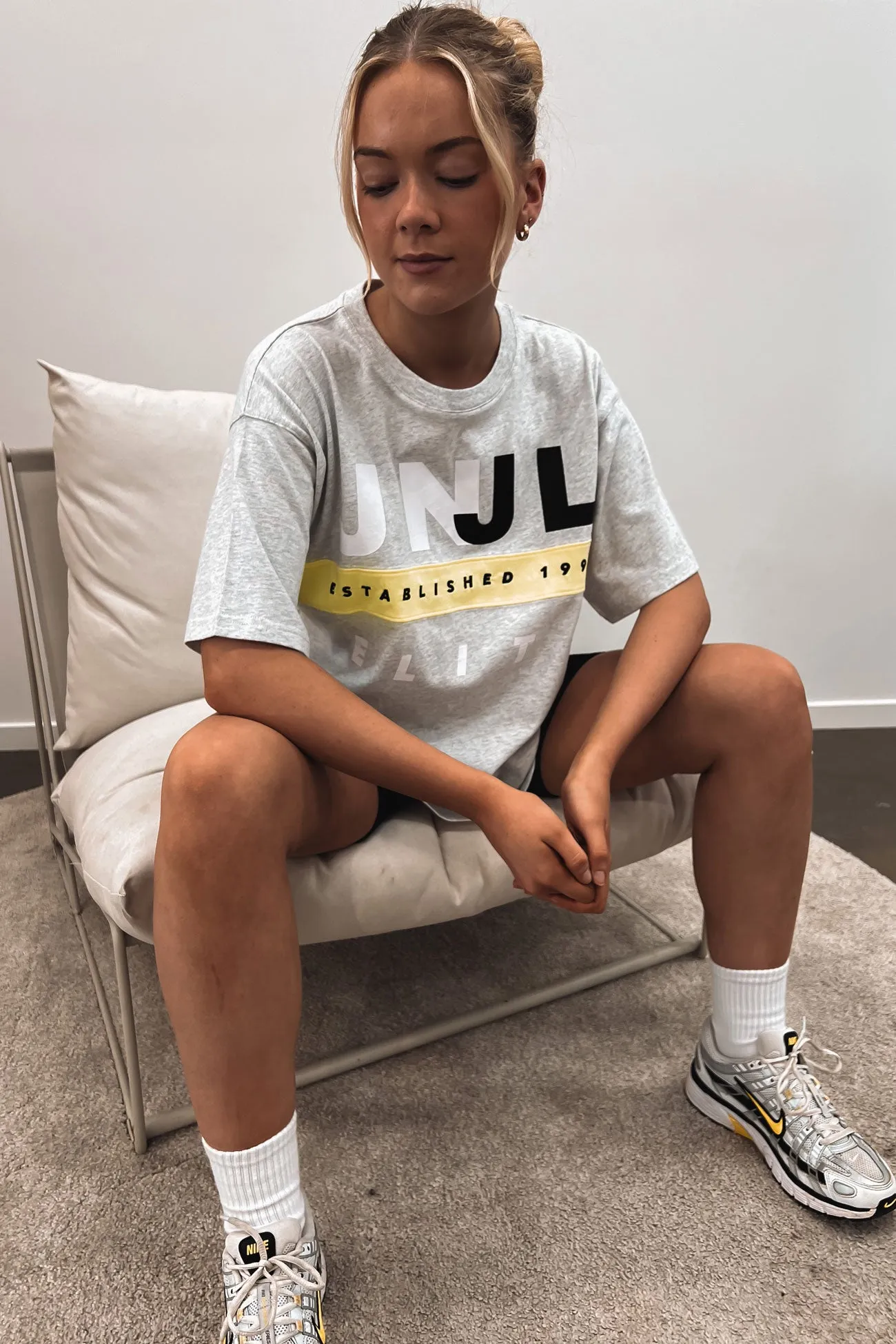 Subtle Embroidery Comfy Style Landon Tee Snow Marle