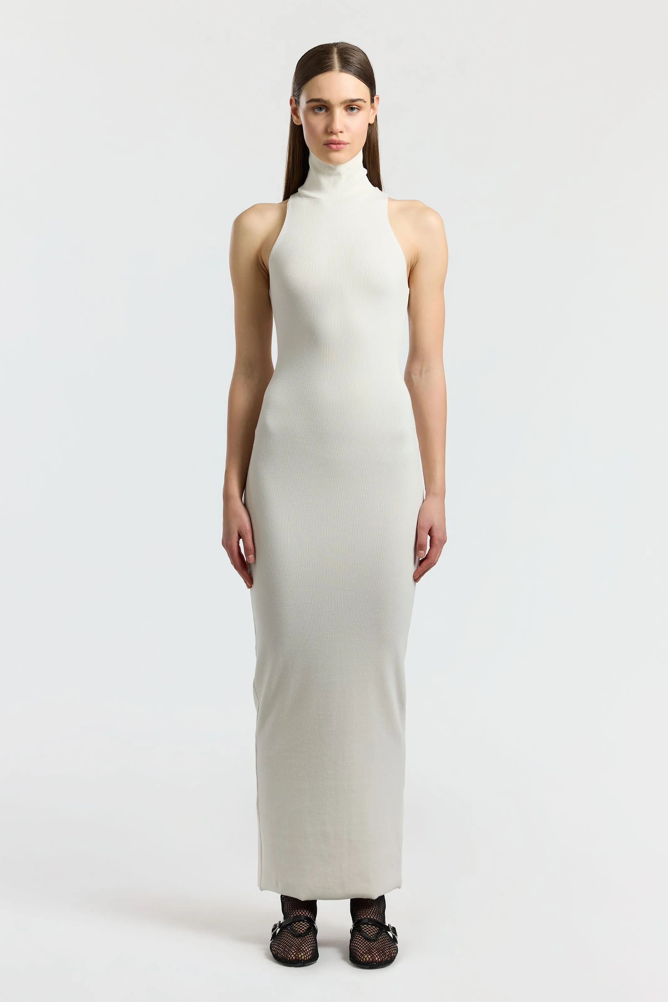 High Neck Verona Sleeveless Maxi Dress