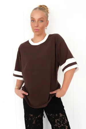Sport Layer Fit Light Flex Della Tee Chocolate White
