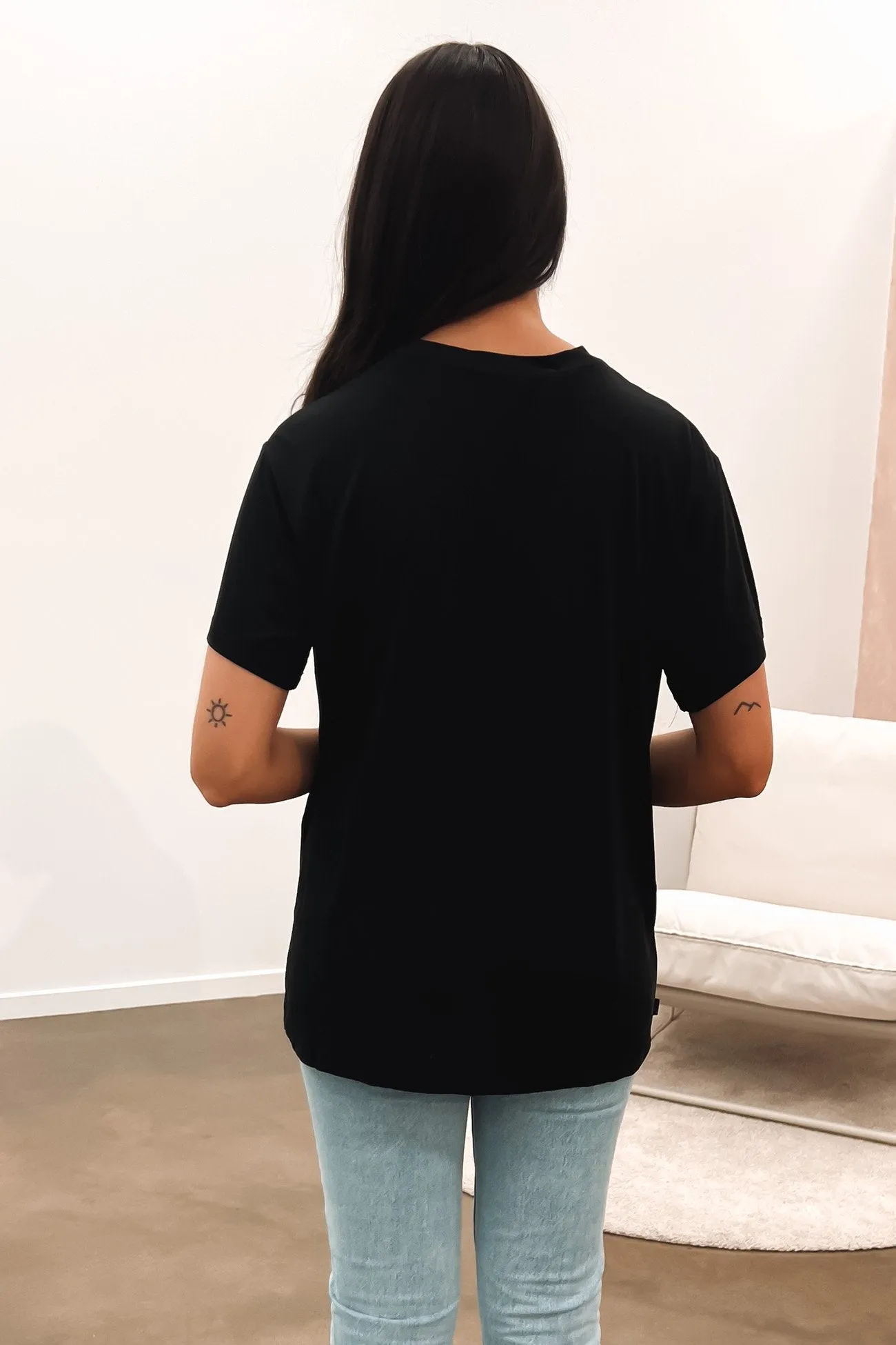 Harper Tee Black Minimalist purity Bright Color