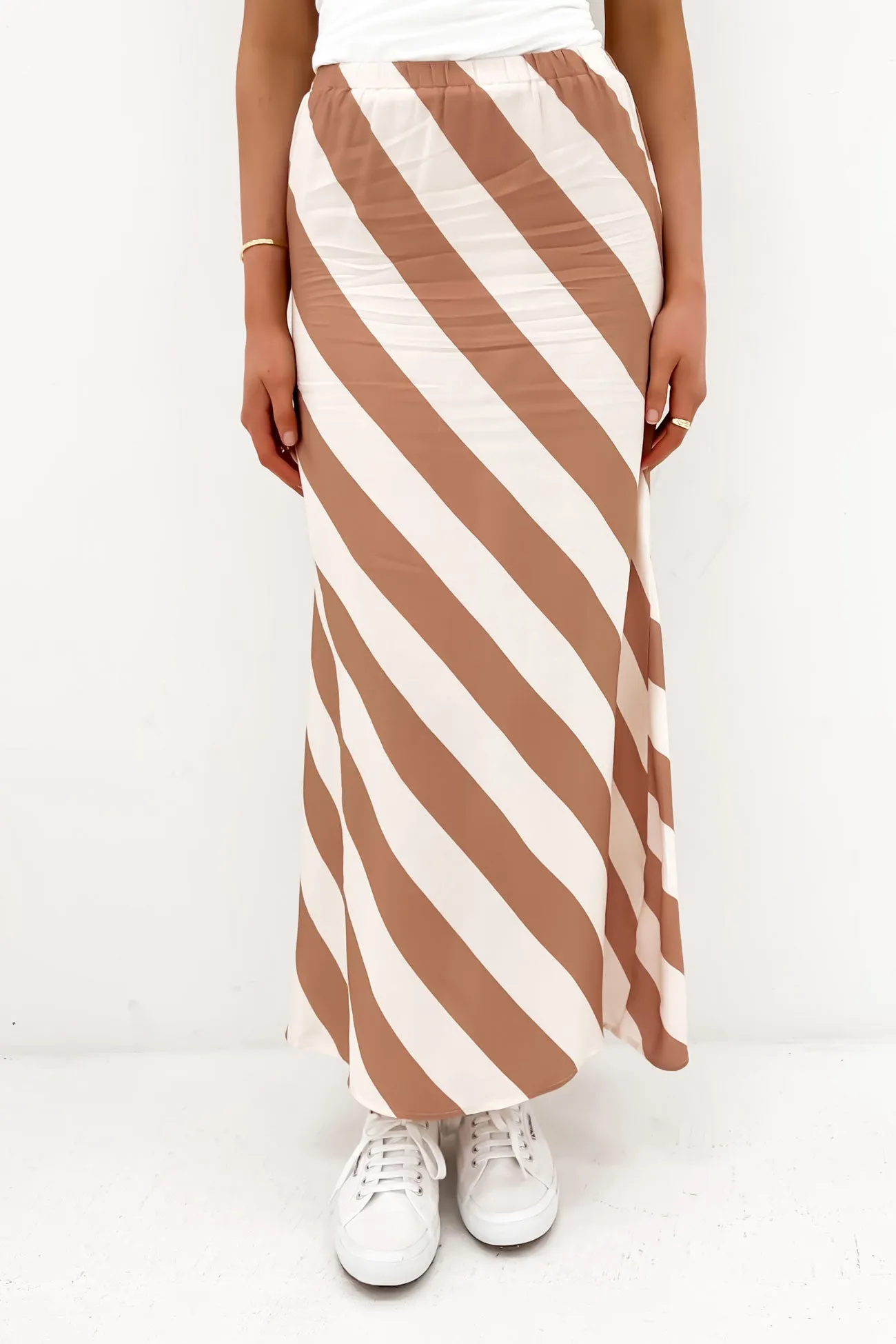 Adjustable Fastening Soren Maxi Skirt Brown