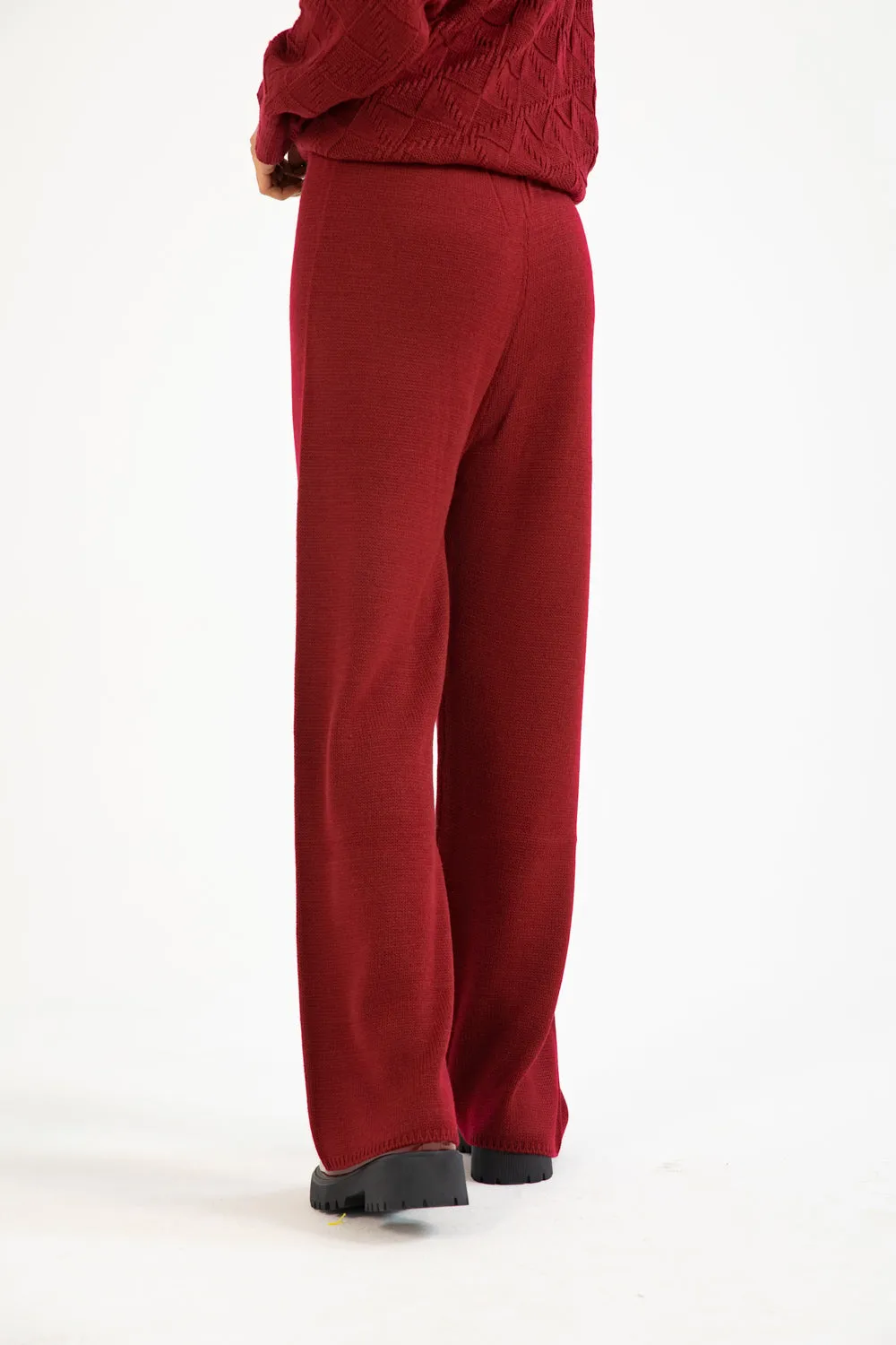 Mid-rise fit SWEATER KNITTED TROUSER