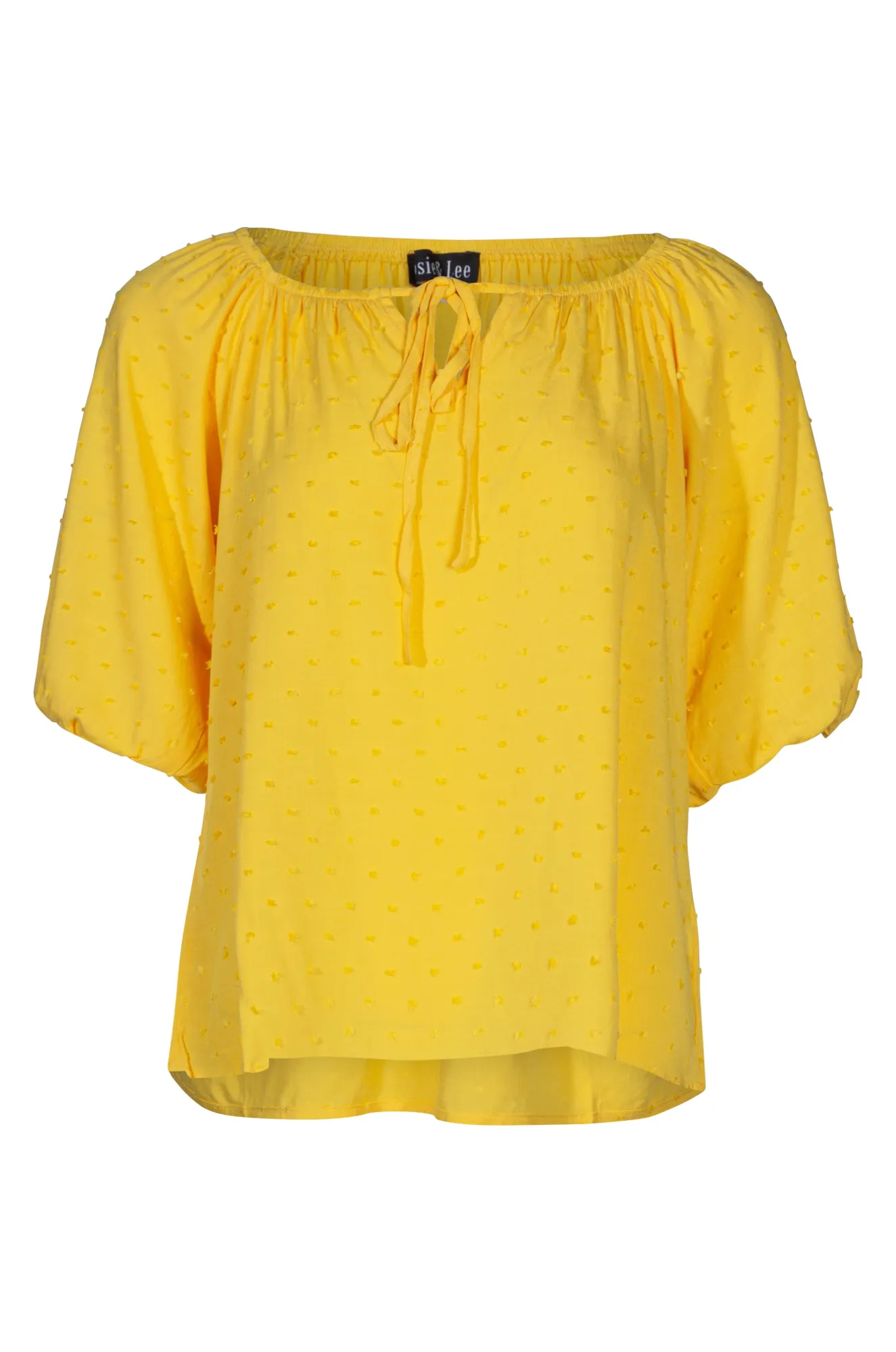 Elasticated scoop neck Top | SUNSHINE | 6131A1 QuickRelease Closures