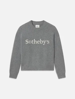 Sotheby's Unisex Cashmere Sweater -- Grey Melange Functional Drape Fast Drying Material