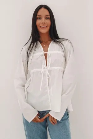 Serenity Long Sleeve Top White QuickDryDesign