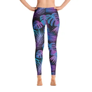 Electric Jungle Women's All-Over Leggings by ReadyGOLF Flattering Silhouette Dry Fit