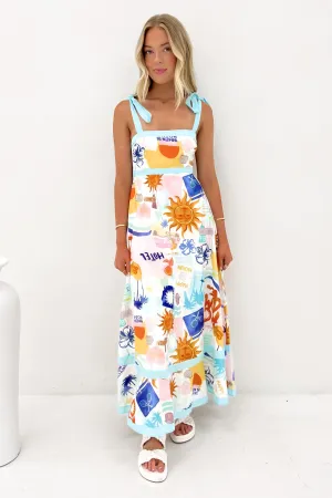 Pink Glow Azuka Midi Dress Miami