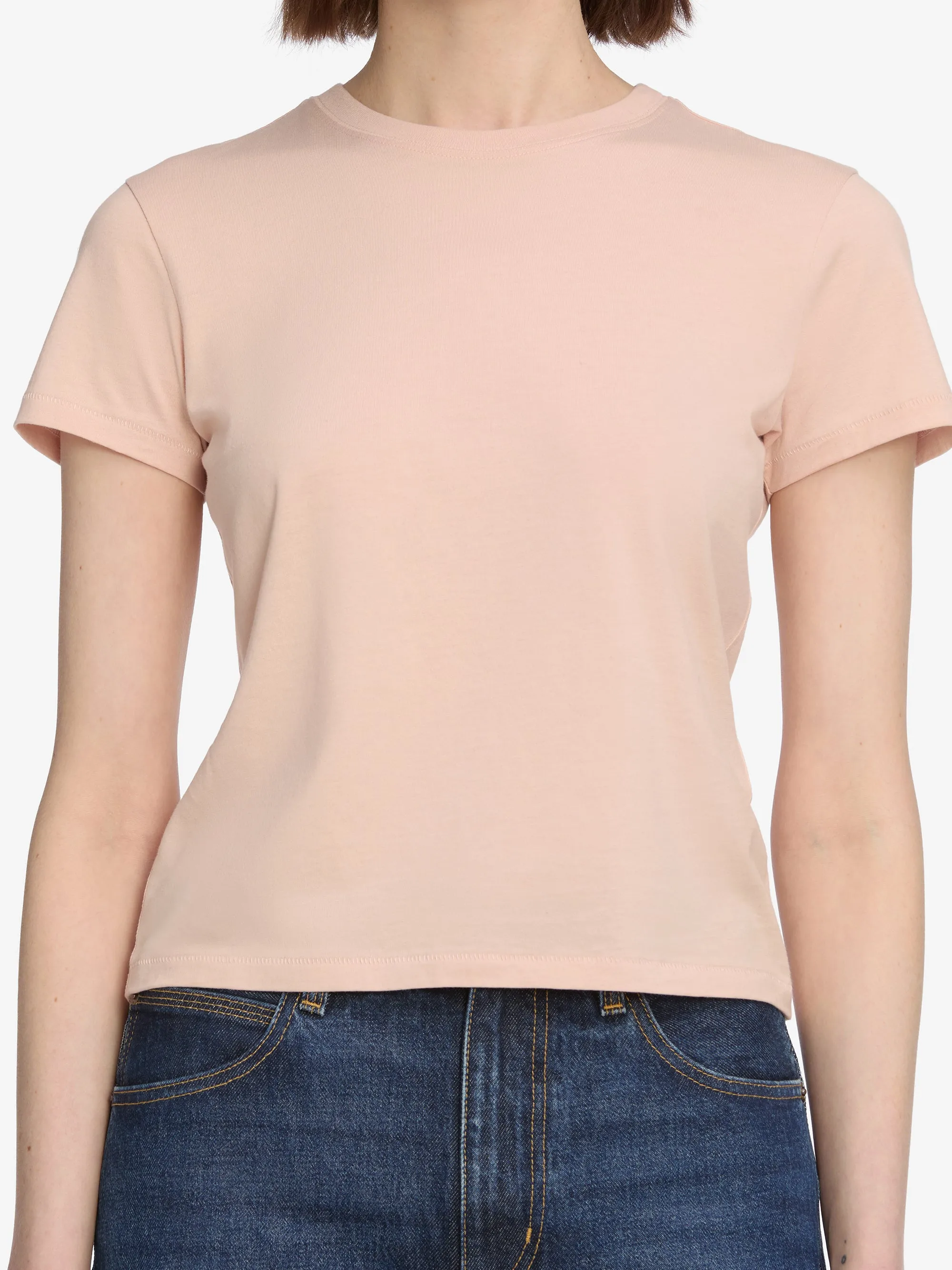 Tight Fit The Baby Tee -- Pink Sand
