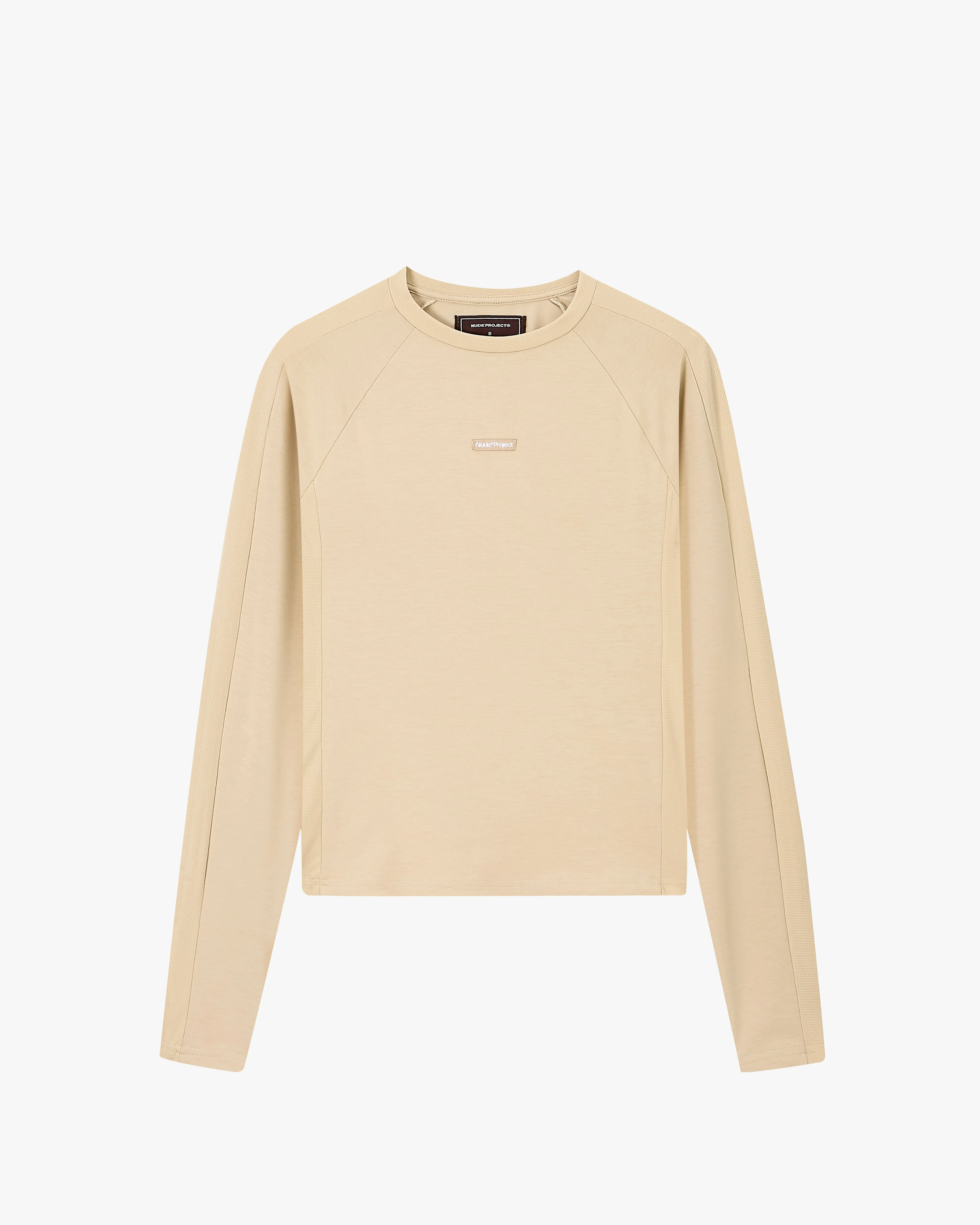 Tech Longsleeve Beige BalancedDrape NonRestrictiveSilhouette