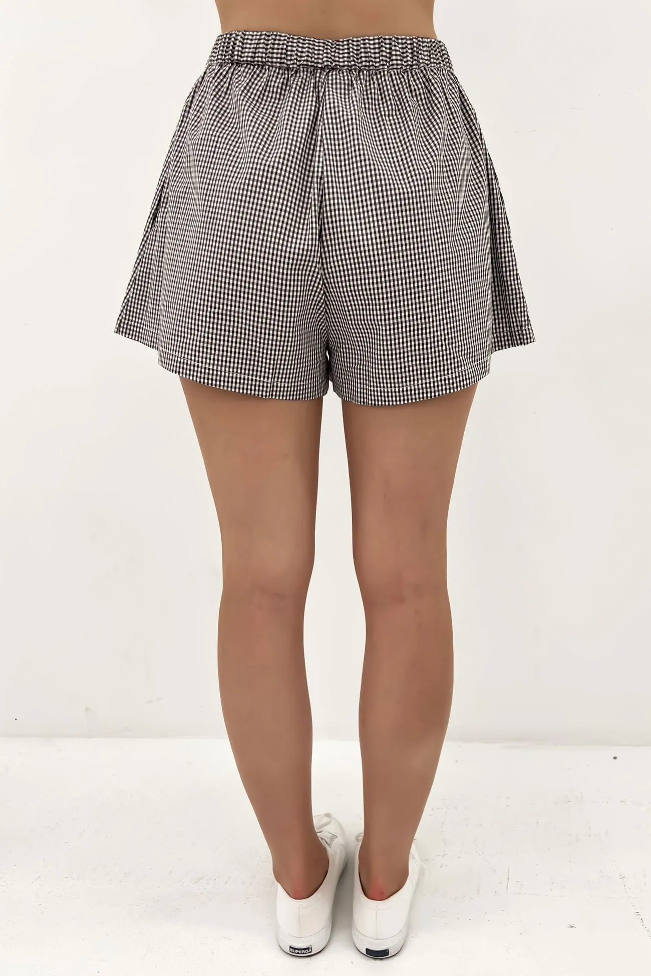 Elle Short Black Gingham hospitality industry