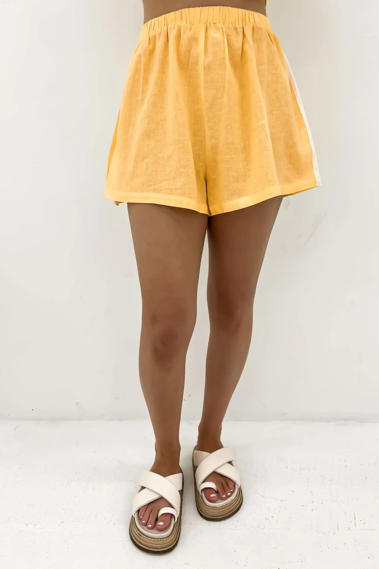 Relaxed Flex dungarees Elle Short Yellow
