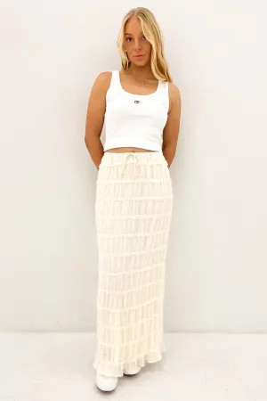 Easy Comfort Eloisa Maxi Skirt Cream