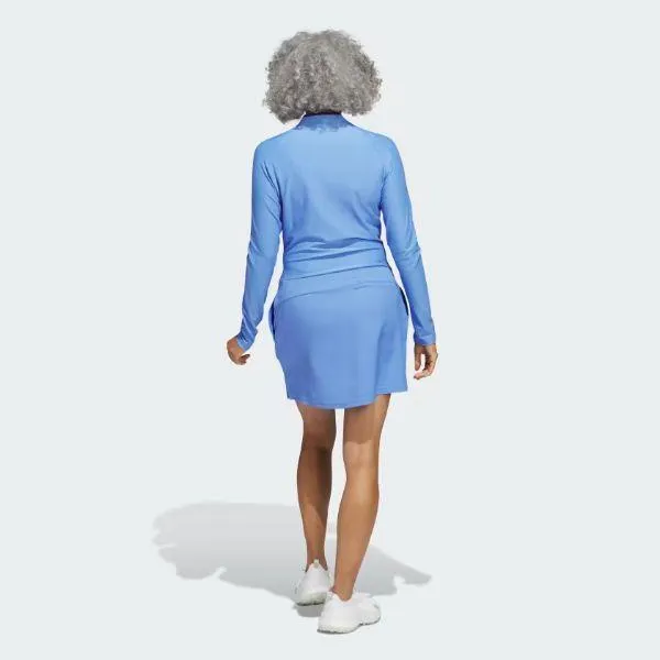 ADIDAS LONG SLEEVE GOLF DRESS - BLUE FUSION Fashionable And Functional Textured Layers