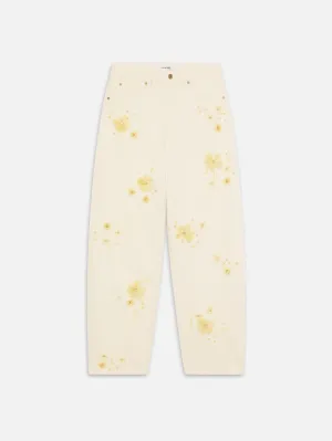 Embellished Low Slung Barrel -- Vanilla Bean Performance Gear Double Layered Hem