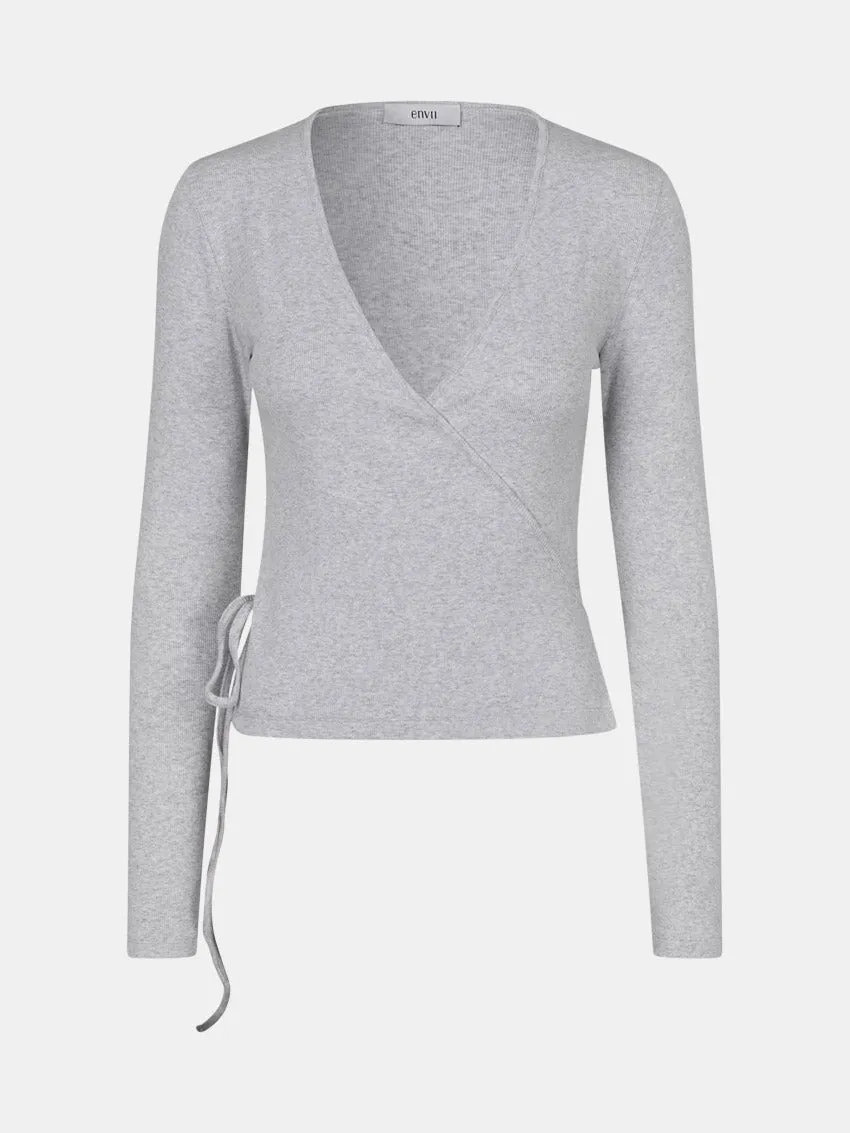 Enally Wrap Tee L/S No-Shrink Fabric