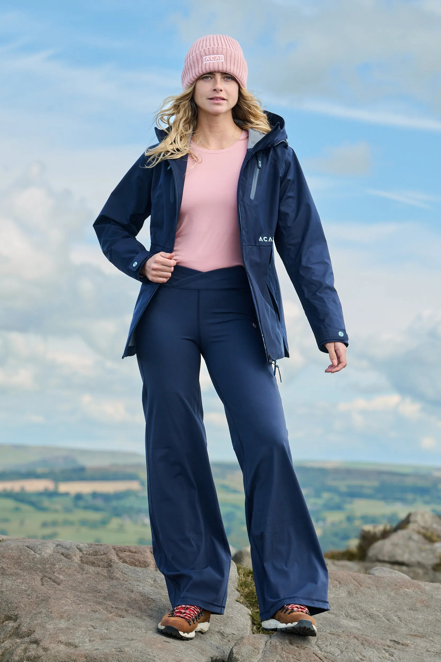 Utility Style Encompass Straight Leg Trousers - Deep Navy