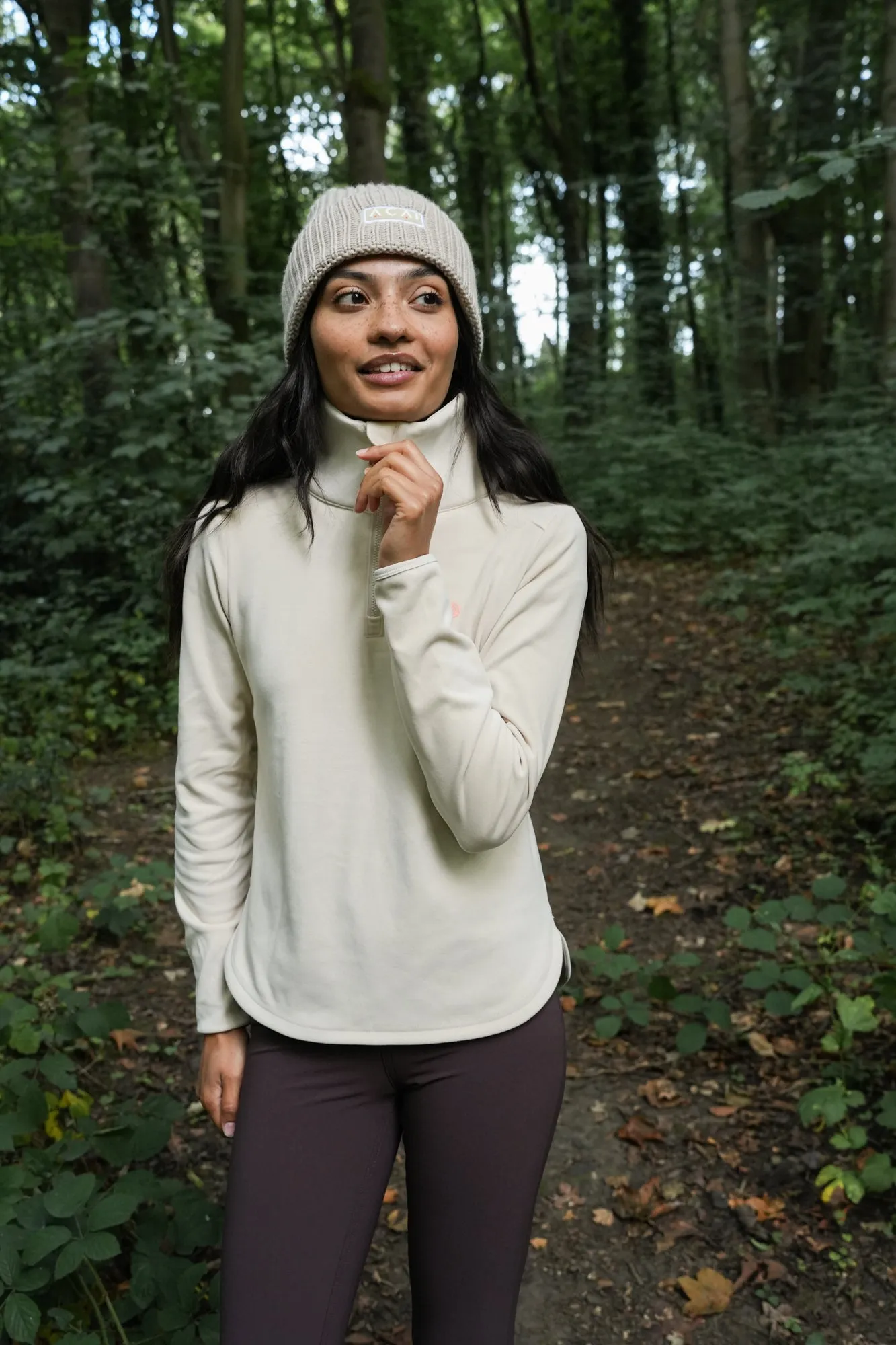 On The Go Layer Endurasoft Quarter Zip - Off White